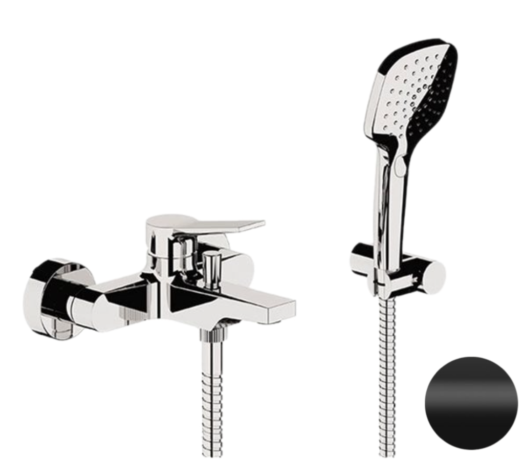 Смеситель для ванны Remer Slash SL02NO, черный матовый