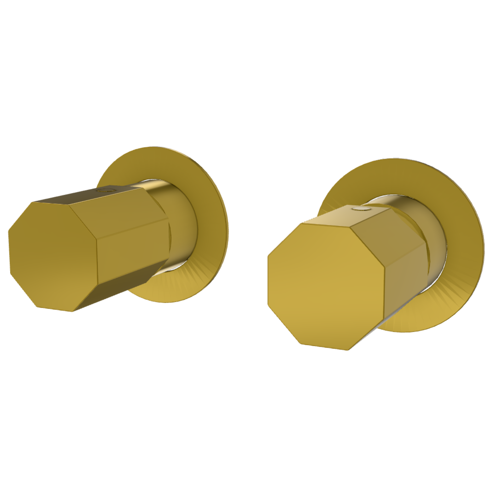 Смеситель для душа Remer Ottagono ON93ZPWBGP, золото глянцевое PVD