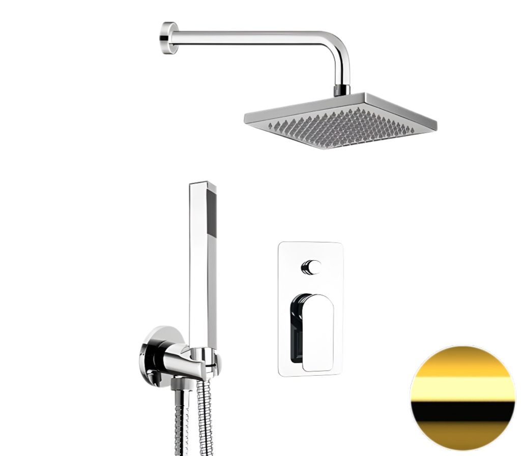 Душевая система Remer Infinity I09S08ODO, золото глянцевое