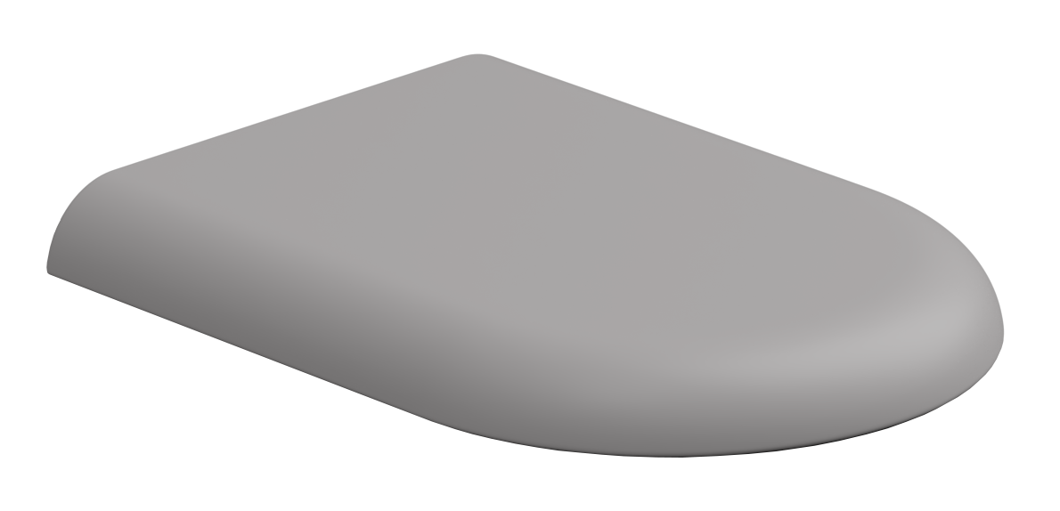 Крышка с сиденьем для подвесного унитаза с микролифтом GSG Ceramic Design Petra PECOPRTICR038, Fumo Matt