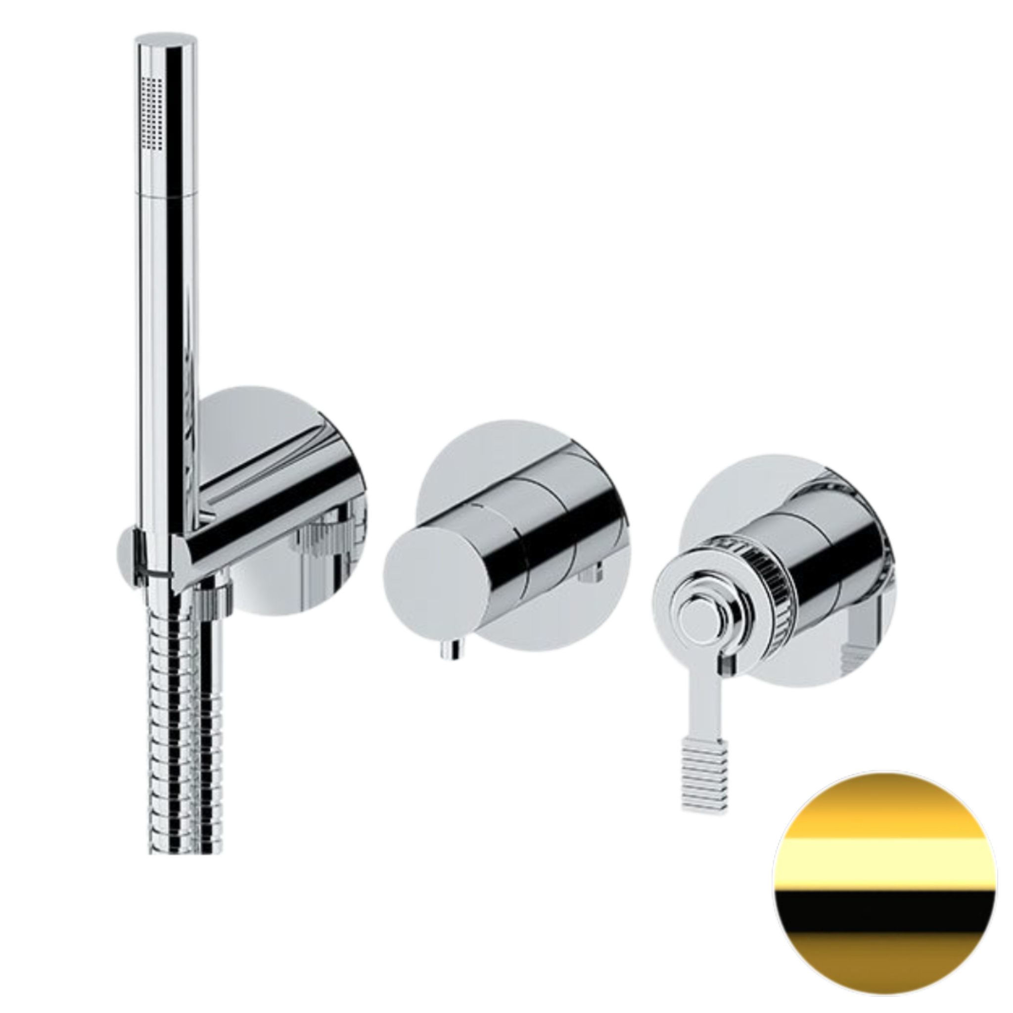 Смеситель для душа Remer Atelier AL97D2PWBDO, золото глянцевое