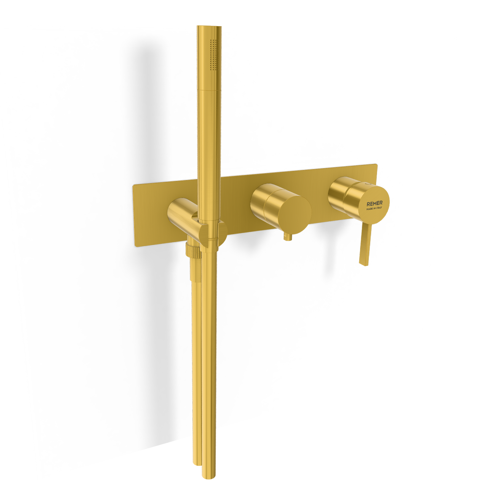 Смеситель для душа Remer Metrica MC97D2WBBG, золото брашированное