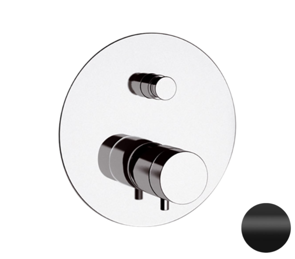 Смеситель термостатический для душа Remer Elegance NT09NO, черный матовый