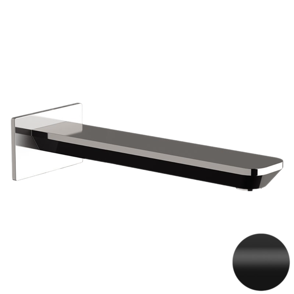 Излив настенный 23 см Daniel Tiara TA4704L15, чёрный матовый