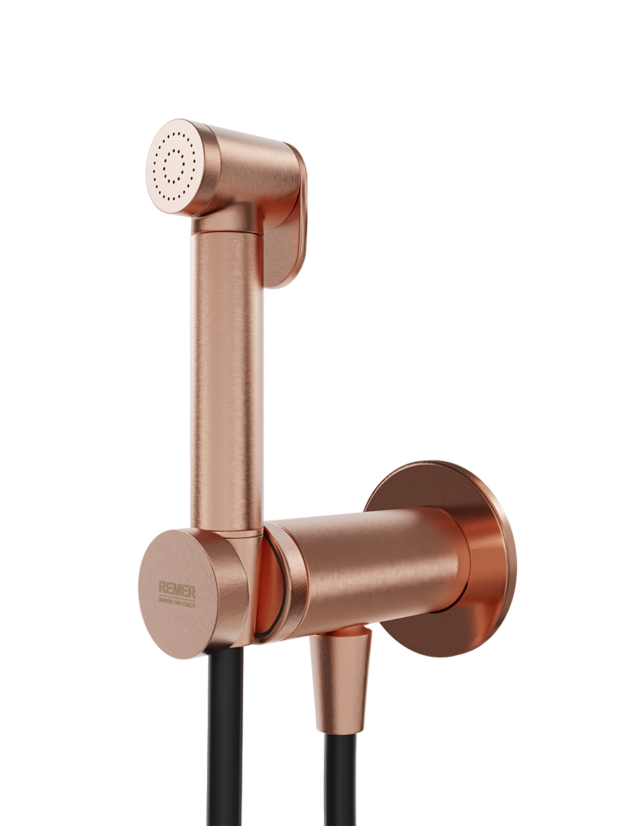 Гигиенический душ со смесителем Remer X Style X61PWRP, медь брашированная