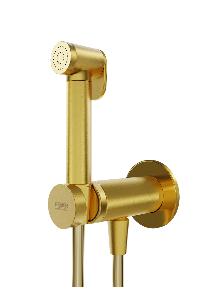 Гигиенический душ со смесителем Remer X Style X61PWBG, золото брашированное
