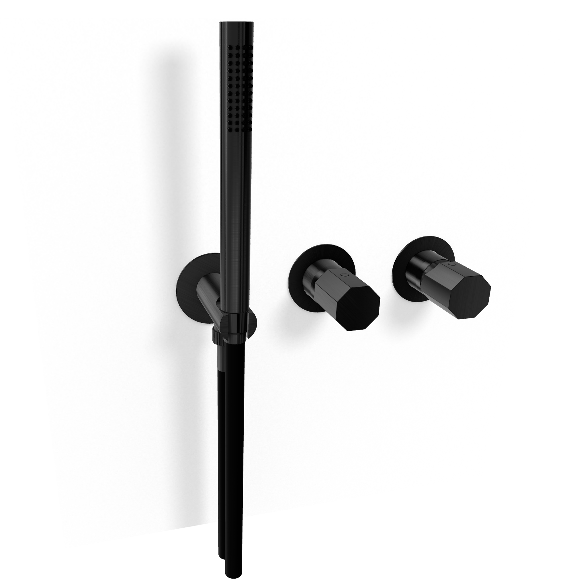 Смеситель для душа Remer Ottagono ON97D3PWBGM, оружейная сталь PVD