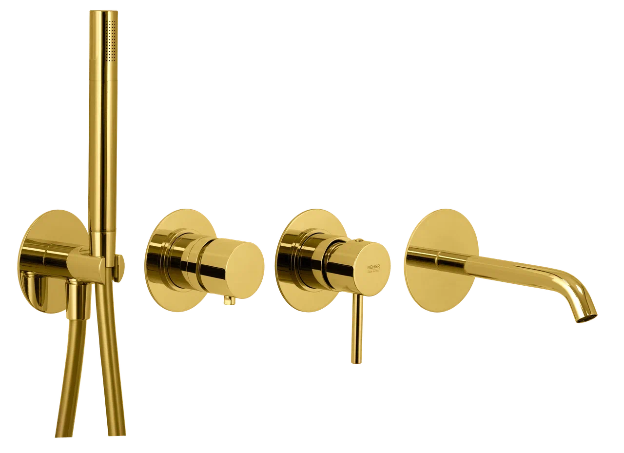 Смеситель для ванны Remer X Style X96S03ROXXDO, золото глянцевое