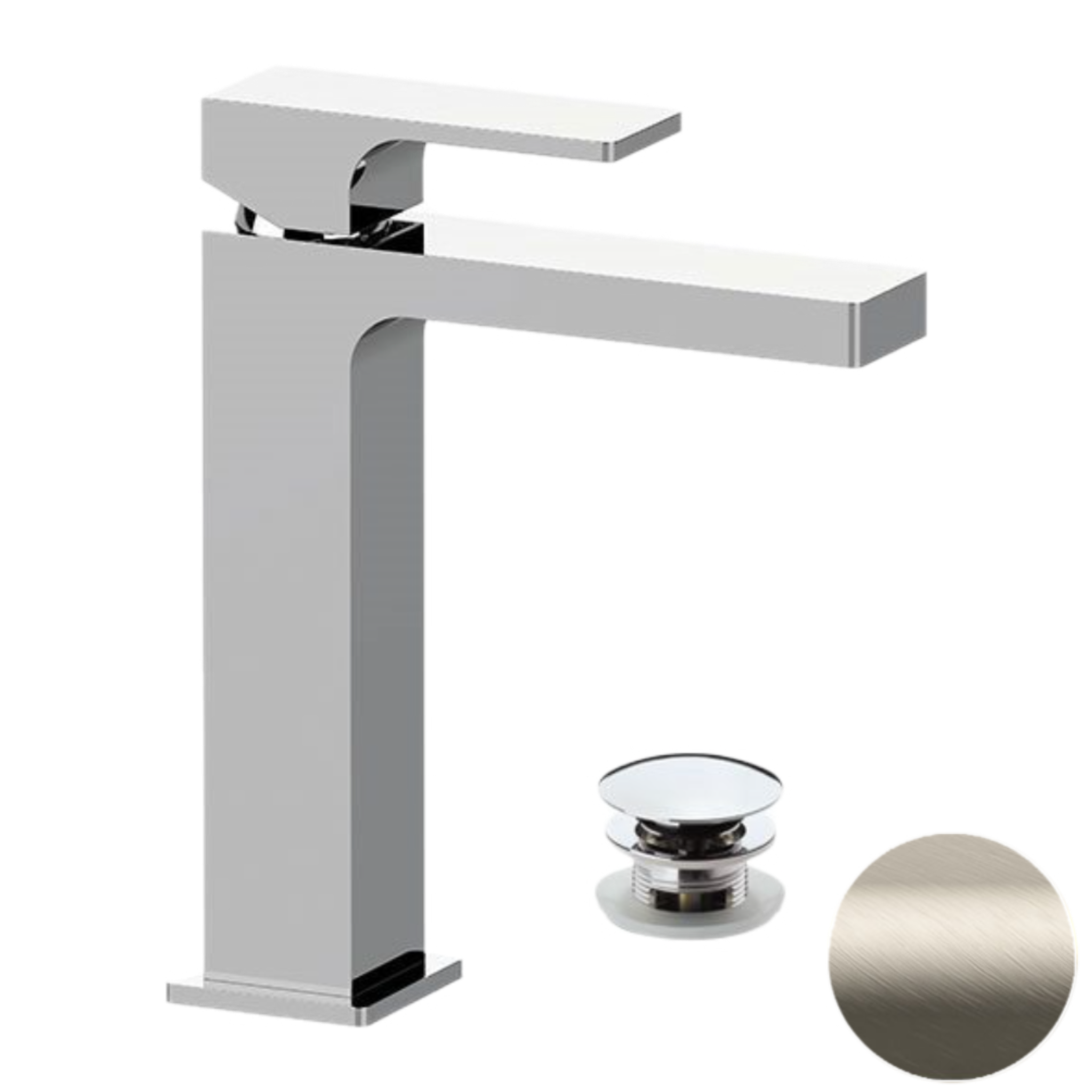 Смеситель для раковины Remer Absolute AU10ACCXV, сталь