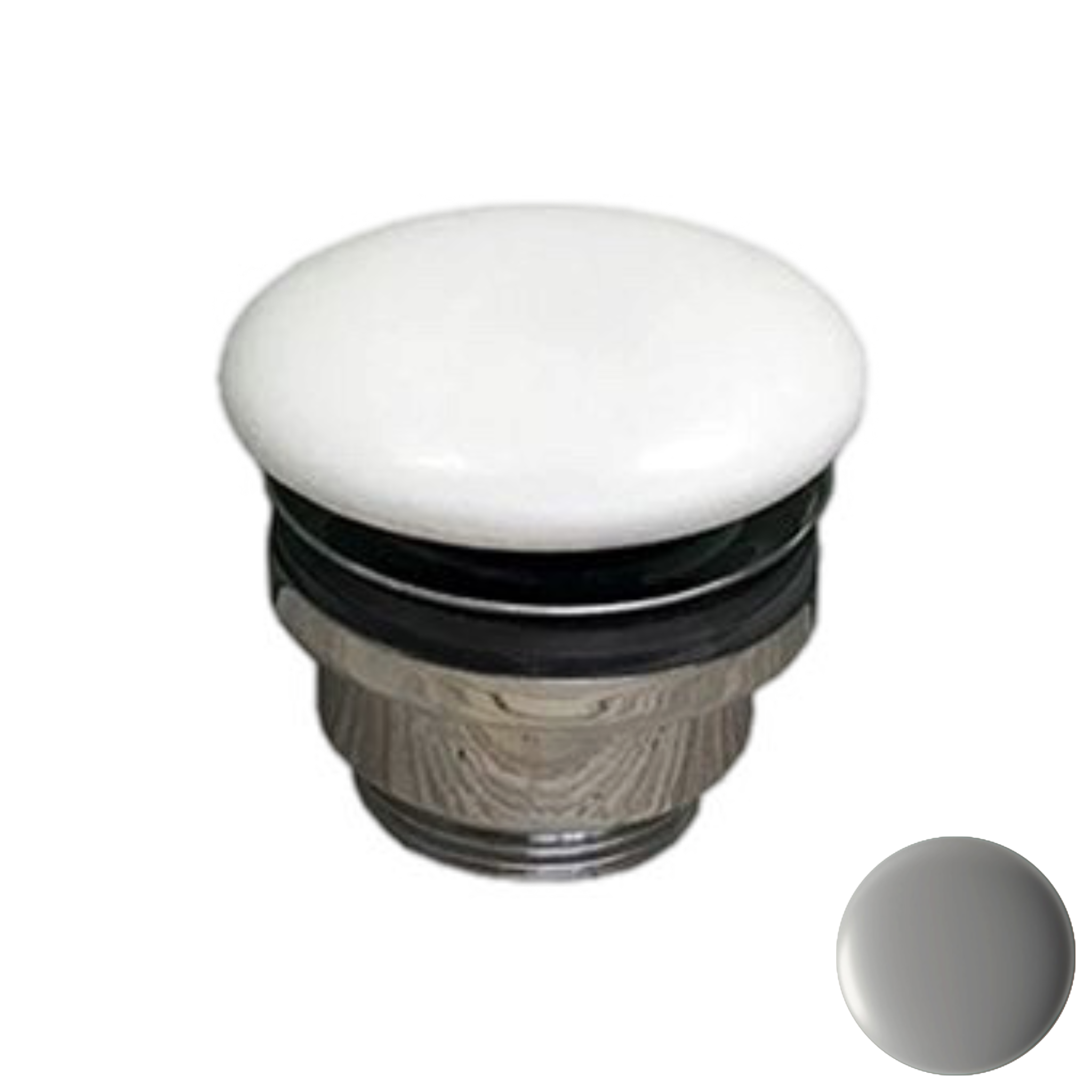 Донный клапан универсальный 1”1/4 с керамической крышкой GSG Ceramic Design PILTONUNIAR038, Fumo Matt