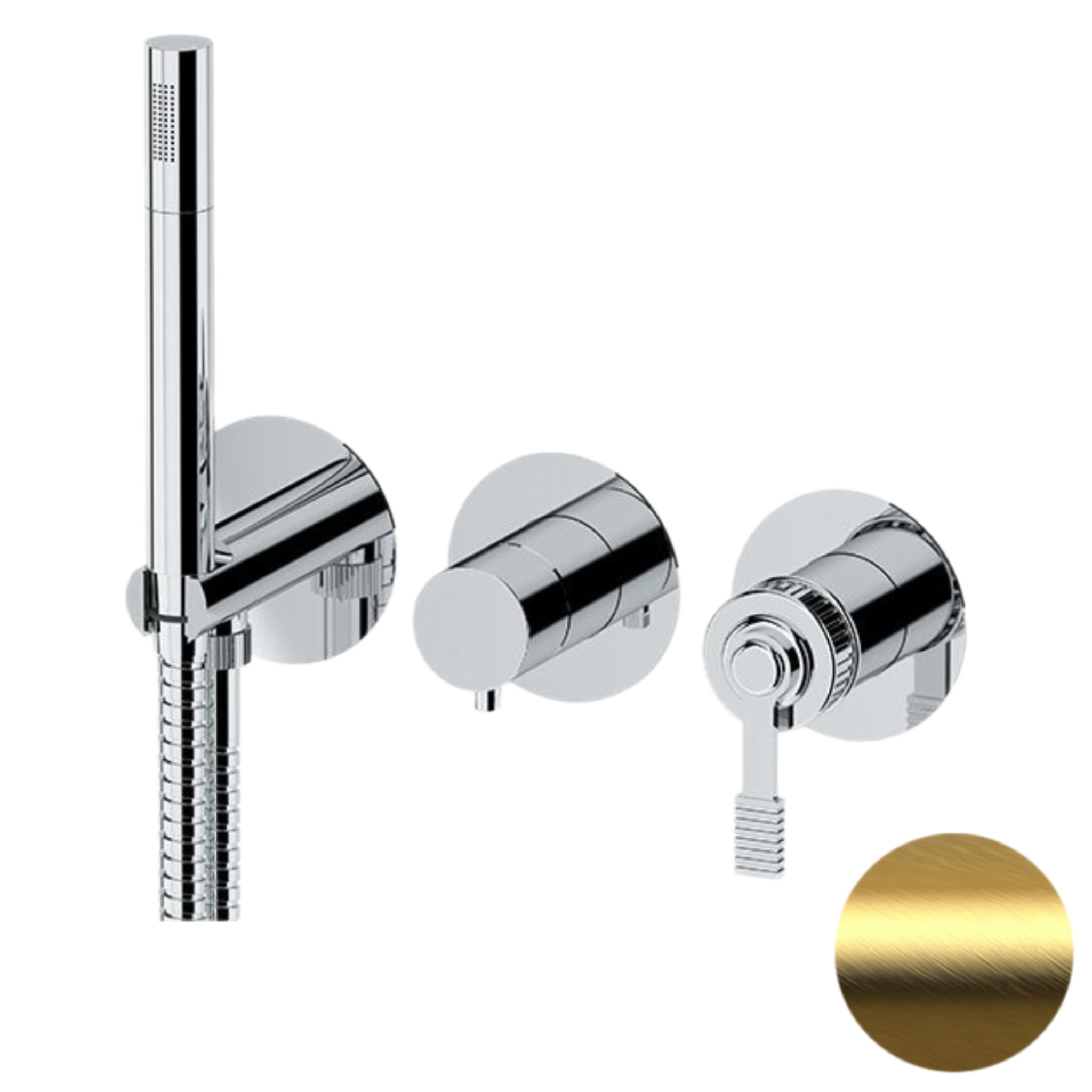 Смеситель для душа Remer Atelier AL97D2PWBBG, золото брашированное