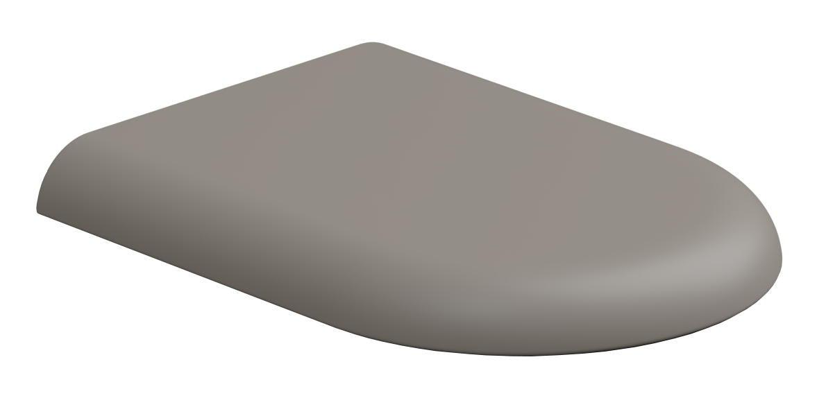 Крышка с сиденьем для подвесного унитаза с микролифтом GSG Ceramic Design Petra PECOPRTICR030, Cashmere Matt