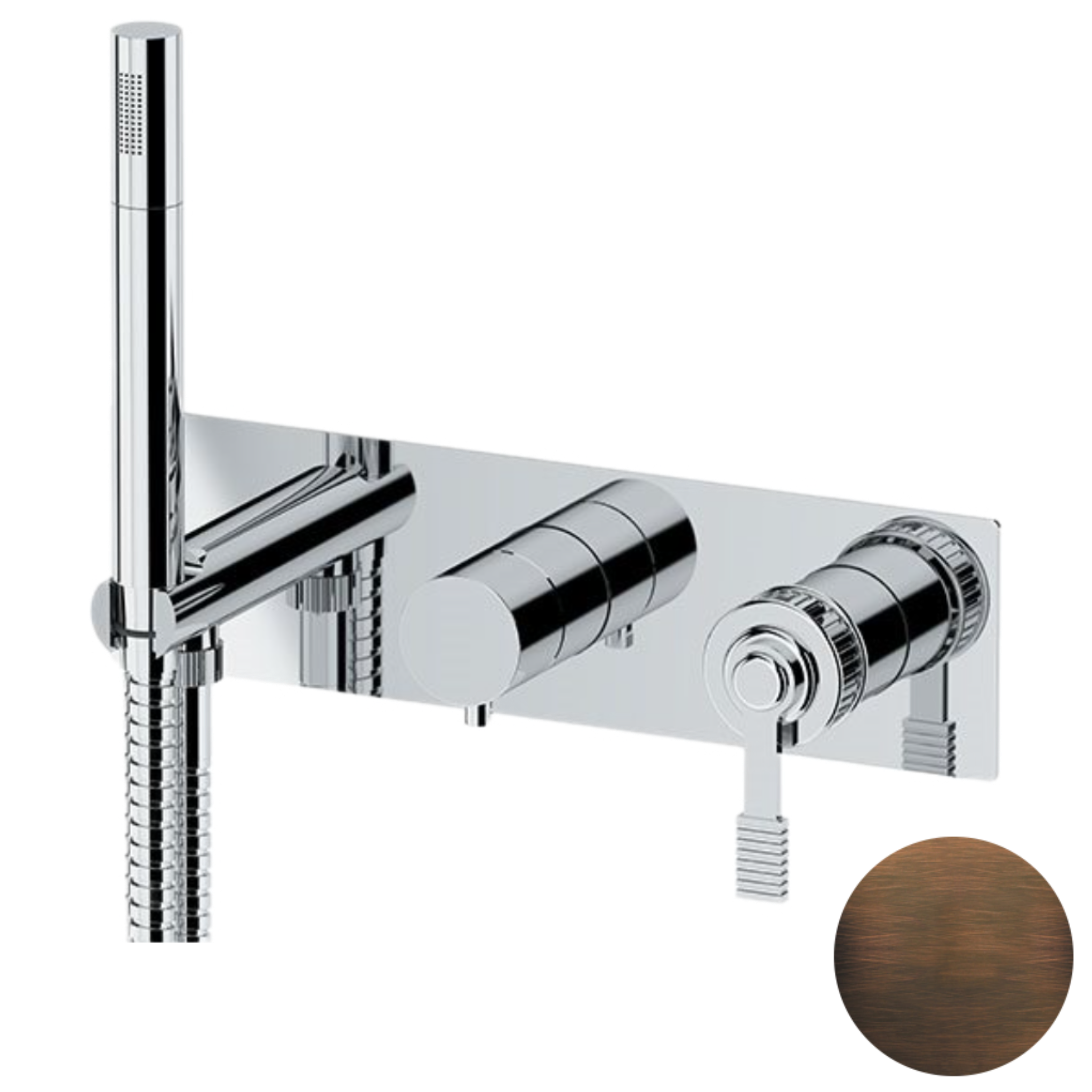 Смеситель для душа Remer Atelier AL97D2WBBR, бронза масляная