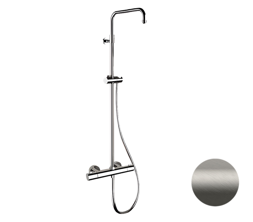 Душевая система термостатическая Remer Elegance EQ32ASSDNPO, никель матовый брашированный