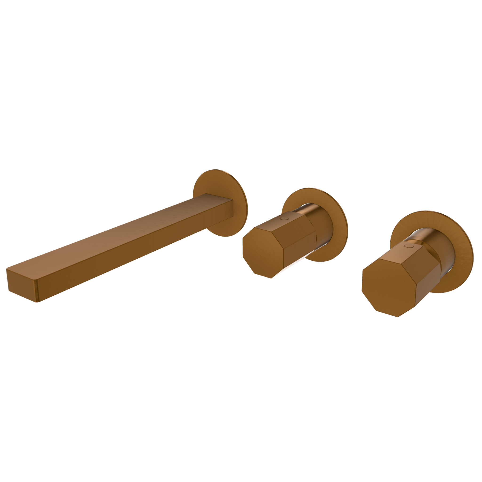 Смеситель для ванны Remer Ottagono ON54D3PWBCU, медь брашированная PVD