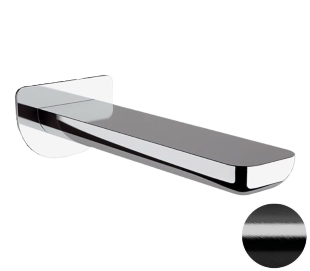 Излив настенный 18 см Remer Infinity 91ICFP, черный брашированный хром