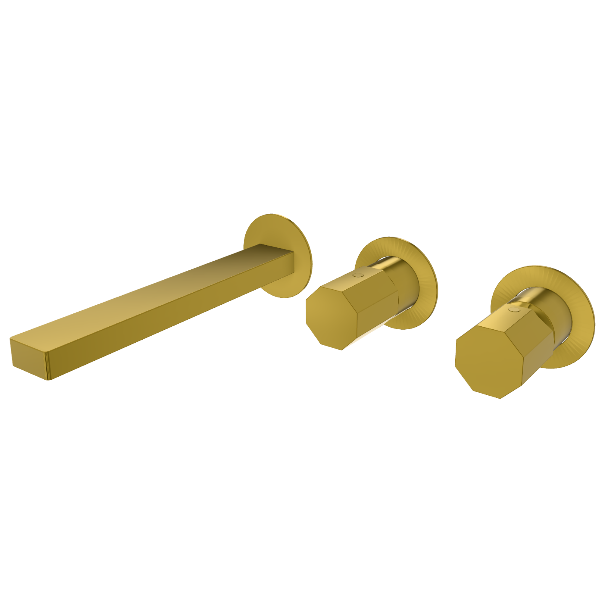 Смеситель для ванны Remer Ottagono ON54D3PWBGP, золото глянцевое PVD