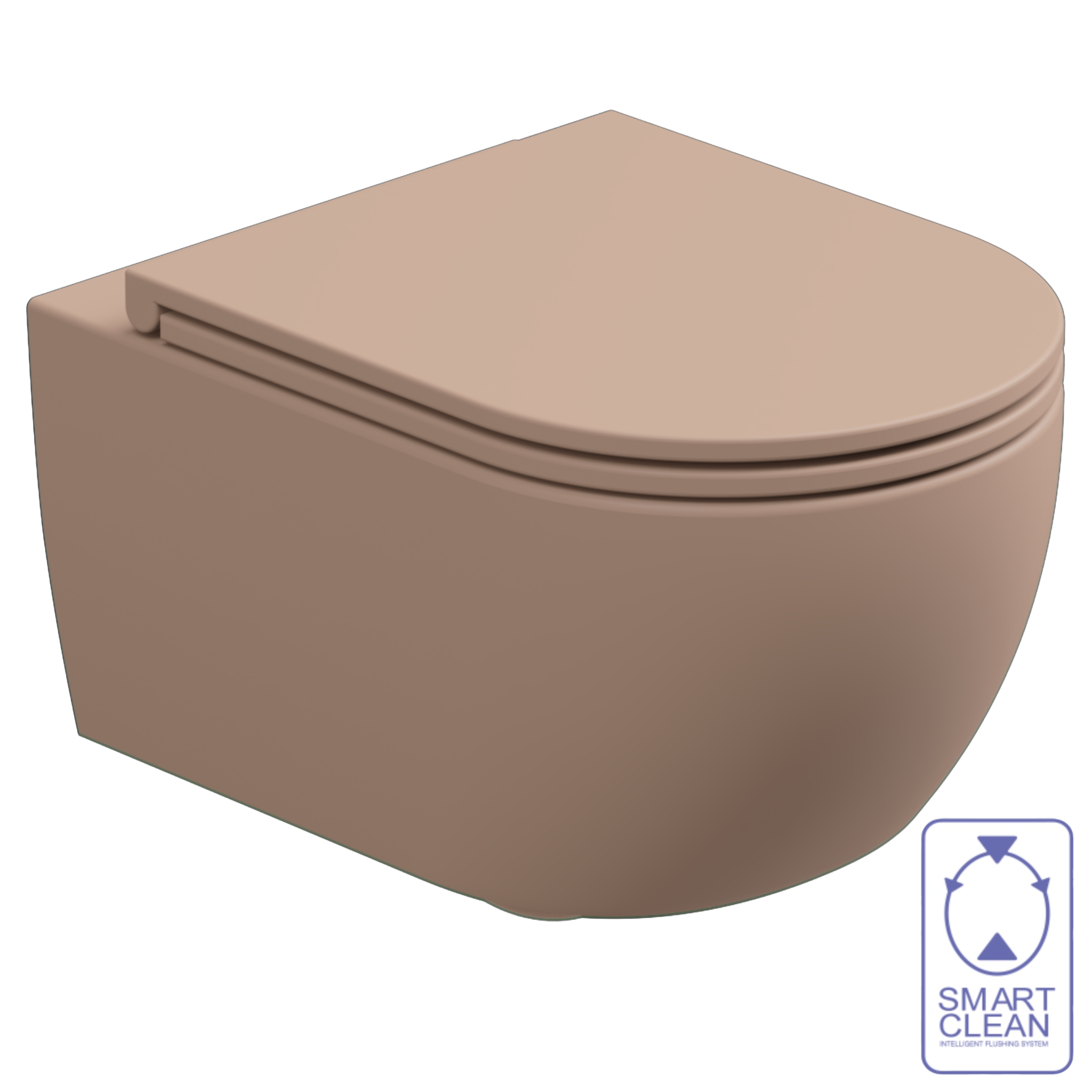 Чаша подвесного унитаза биколор GSG Ceramic Design Like LKWCSOBI000/032, White/Cipria Matt