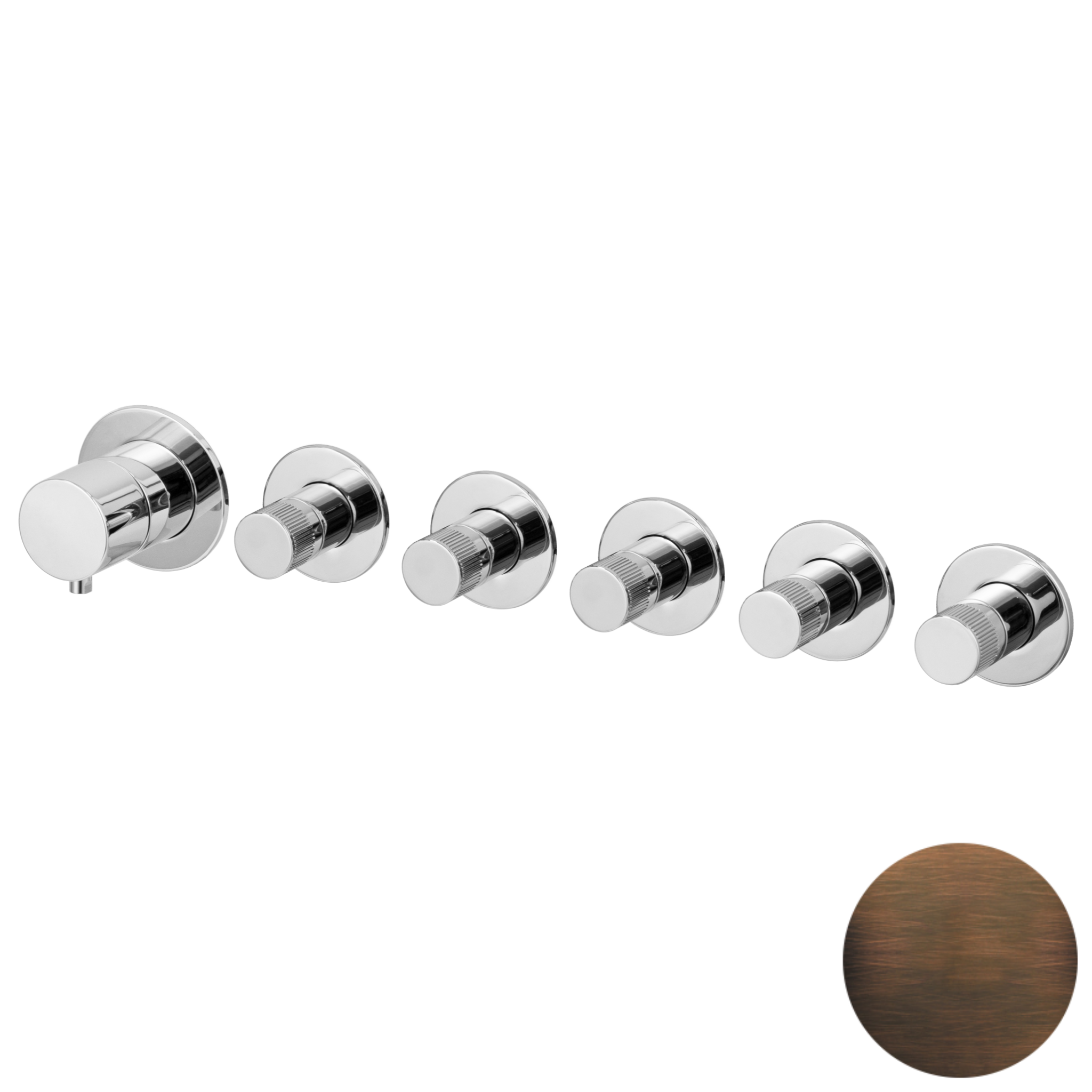 Смеситель для душа Remer X Style N98D5PWBBR, бронза масляная