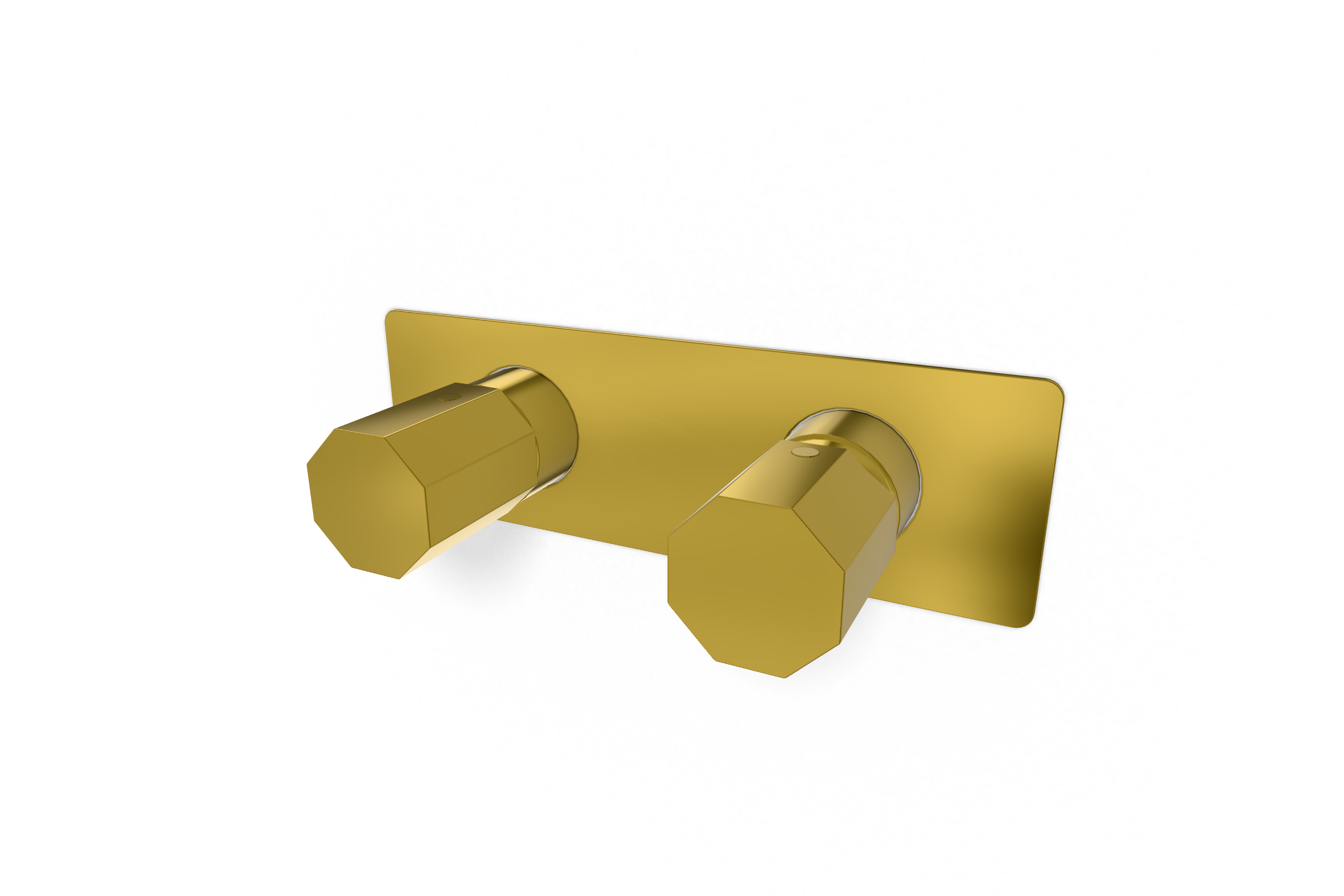 Смеситель для душа Remer Ottagono ON93ZWBGP, золото глянцевое PVD