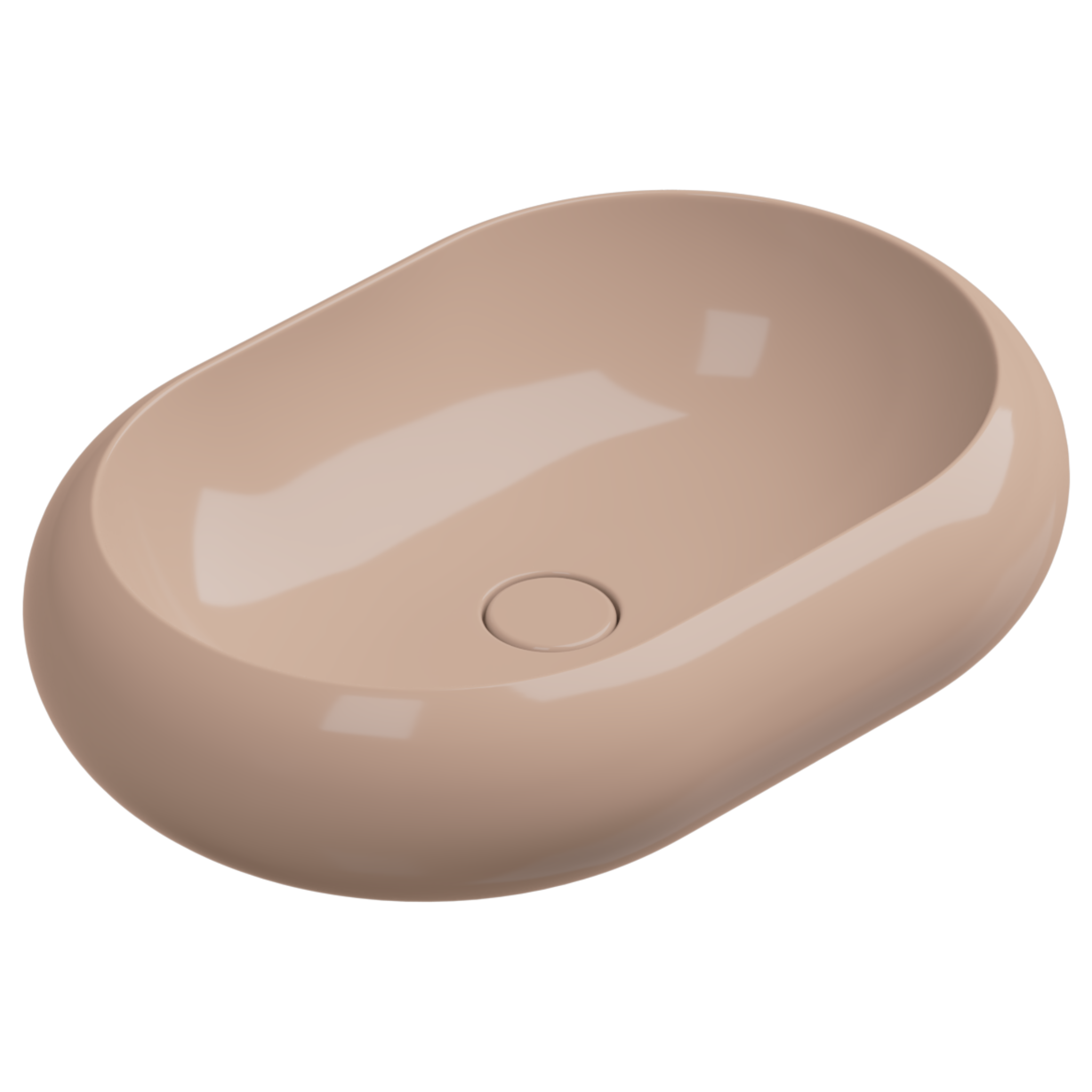 Раковина накладная 60x42 см GSG Ceramic Design Petra PELAV60039, Rosa Glossy