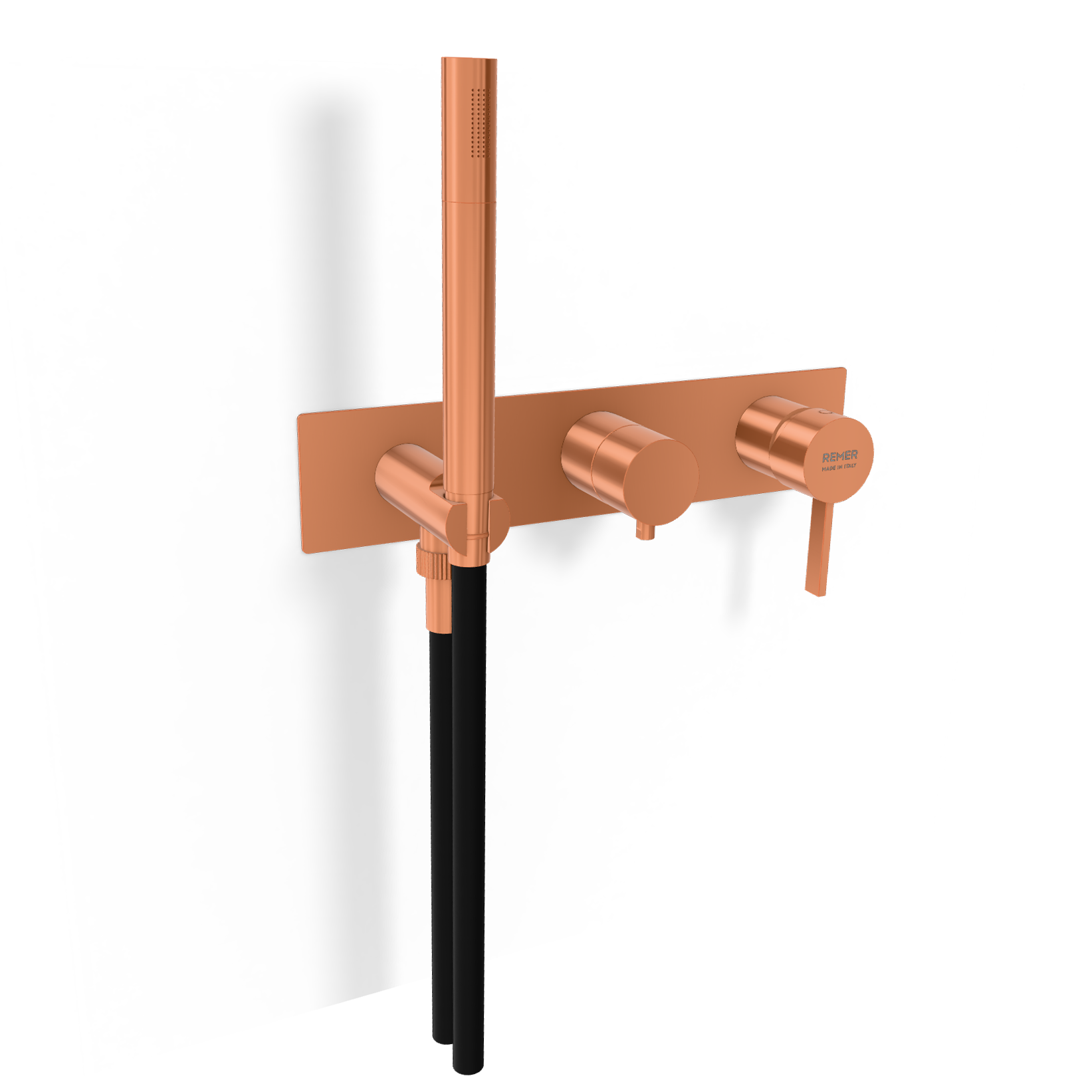 Смеситель для душа Remer Metrica MC97D3WBRP, медь брашированная