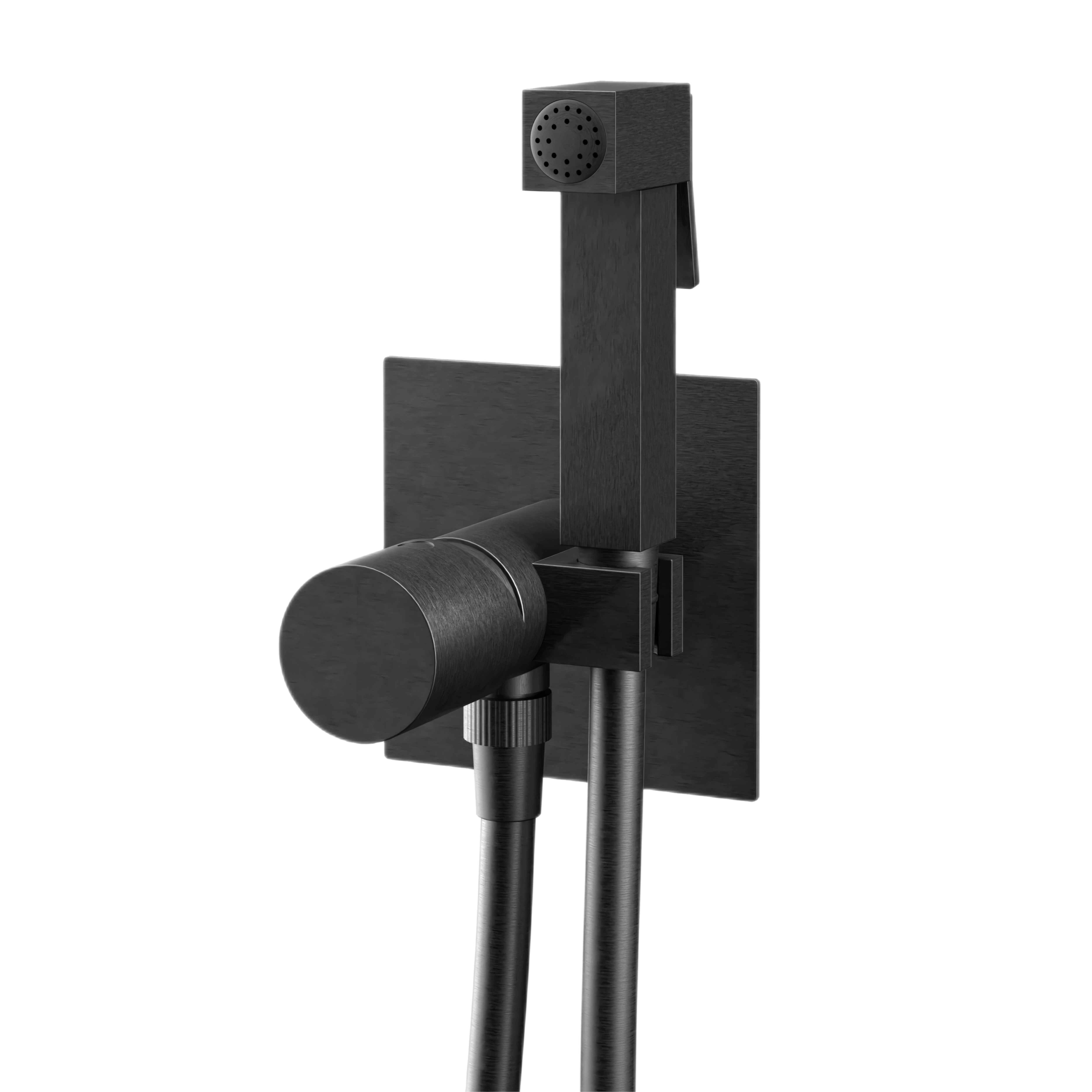 Гигиенический душ со смесителем Remer Edge EG565CFP, черный брашированный хром