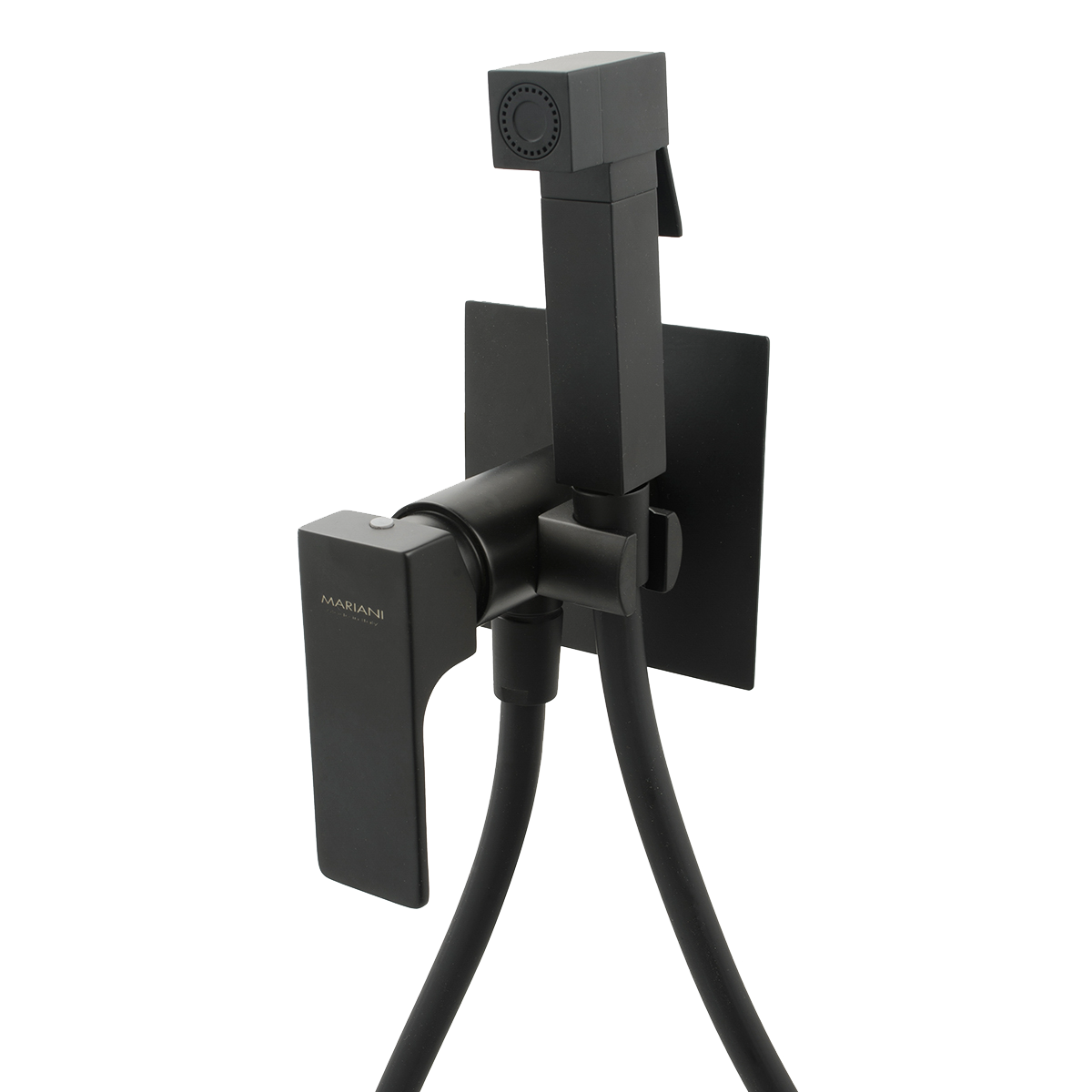 Гигиенический душ со смесителем Mariani Rebel B14185RE, черный матовый