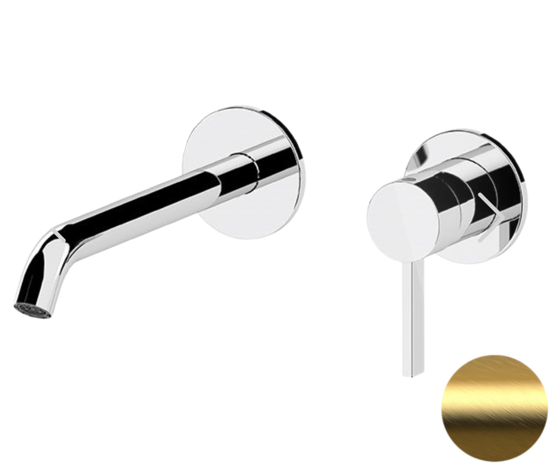 Смеситель для раковины Remer Metrica MC15PBG, золото брашированное