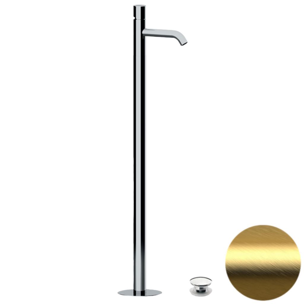 Смеситель для раковины Daniel Trilogy TG688DP, золото брашированное