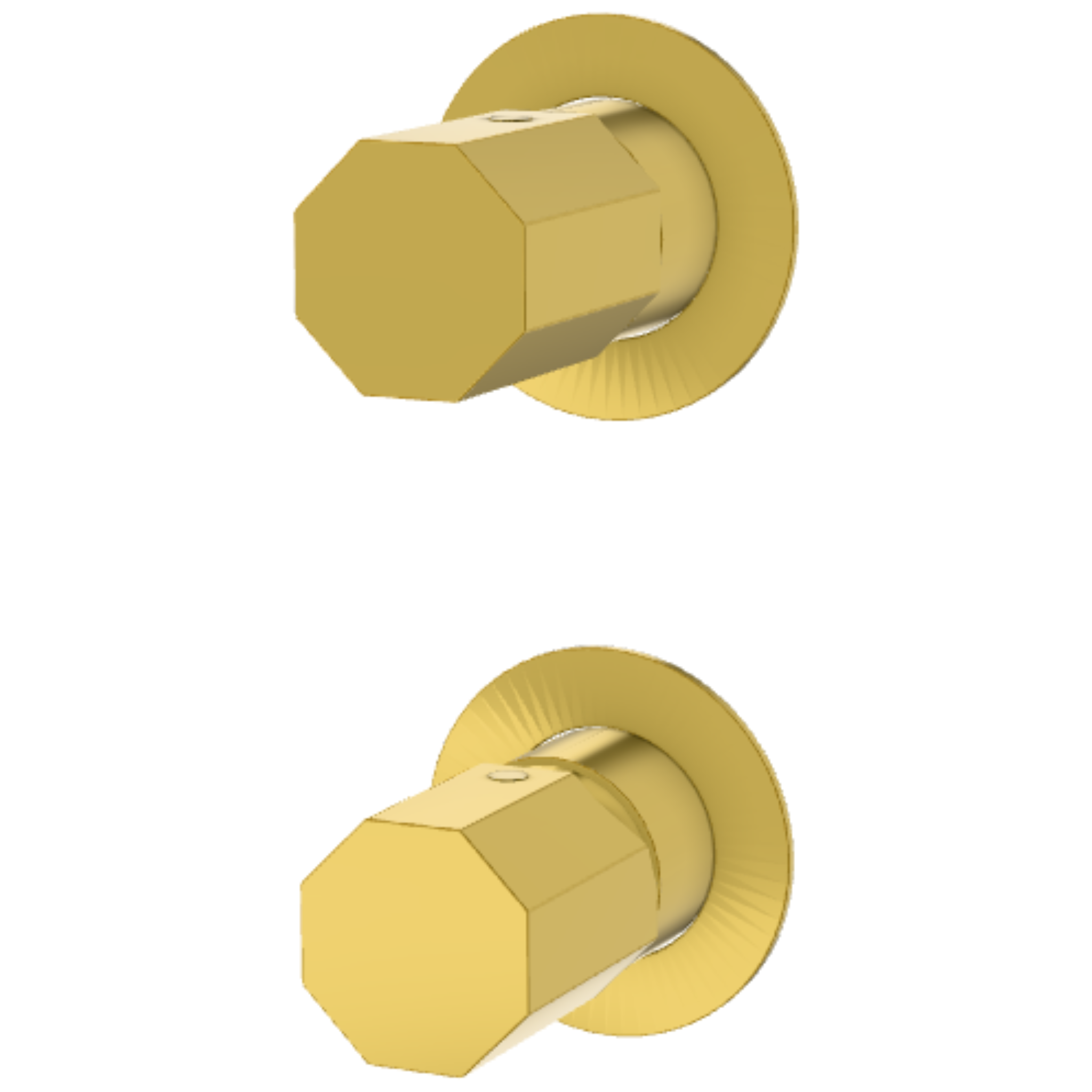 Смеситель для душа Remer Ottagono ON92PWBDO, золото глянцевое