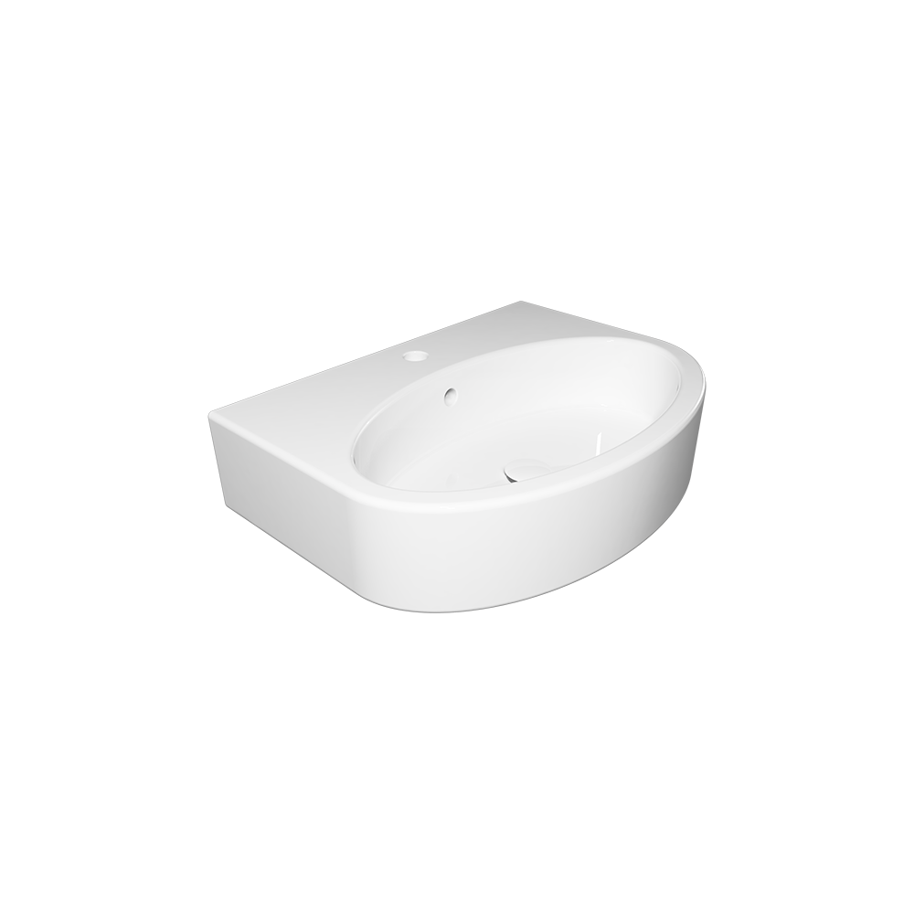 Раковина подвесная 60х44 см GSG Ceramic Design Like LKLAVBW60000, белый глянцевый