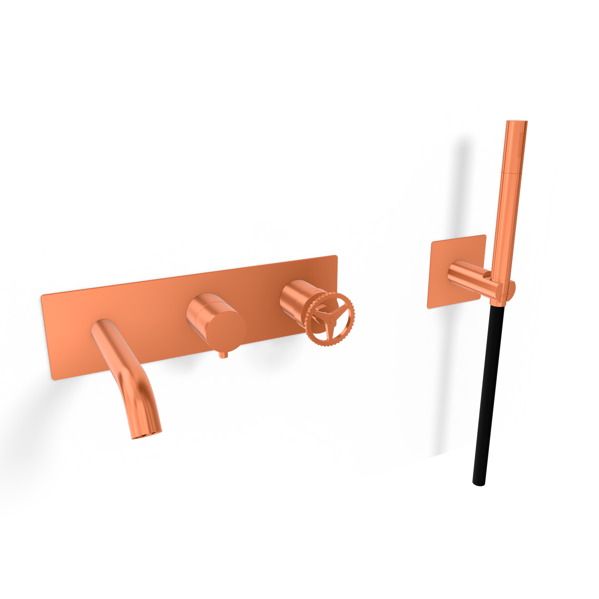 Смеситель для ванны Remer Chrono CH53D2WBRP, медь брашированная