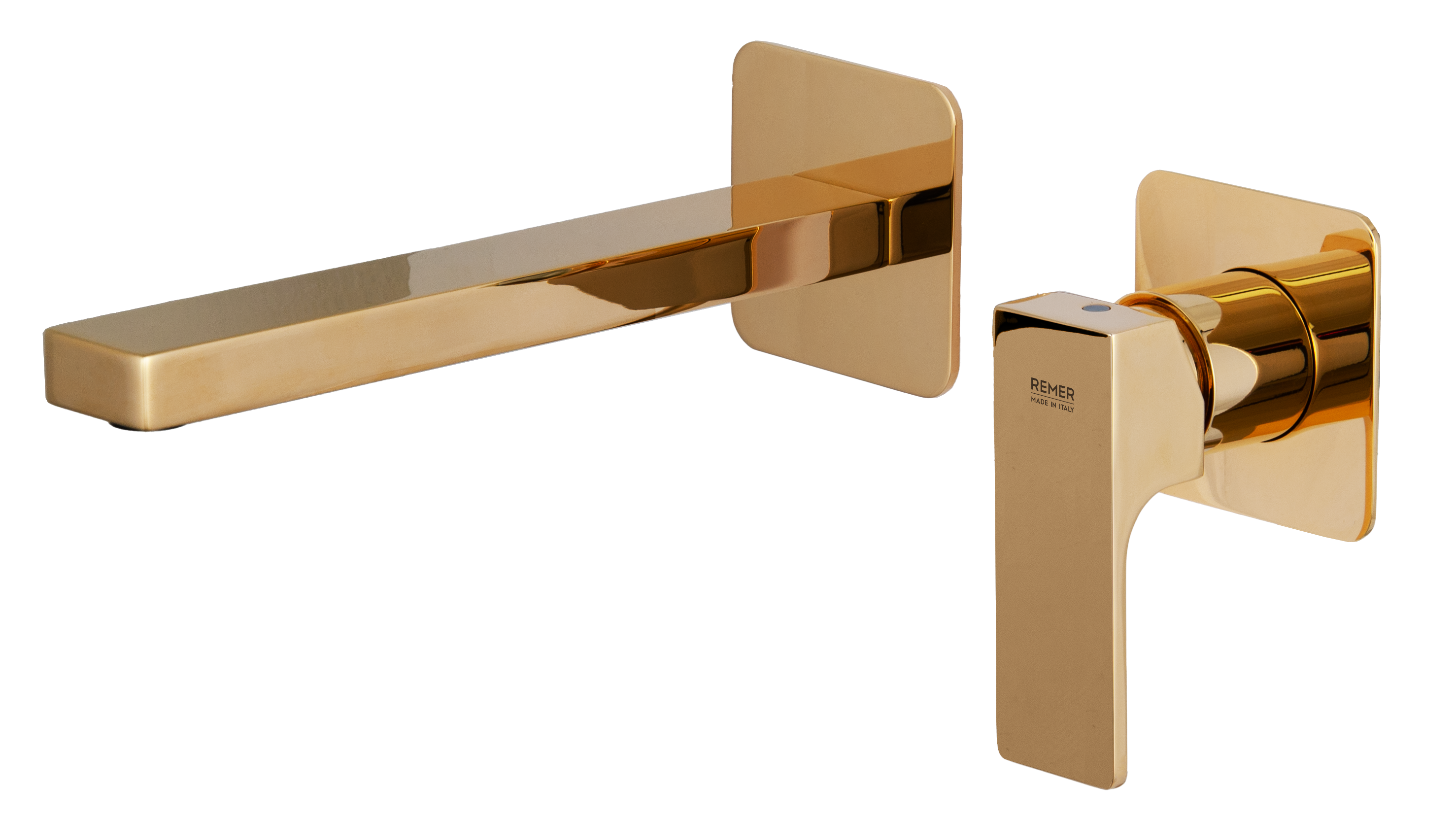 Смеситель для раковины Remer Absolute AU15PLDO, золото глянцевое