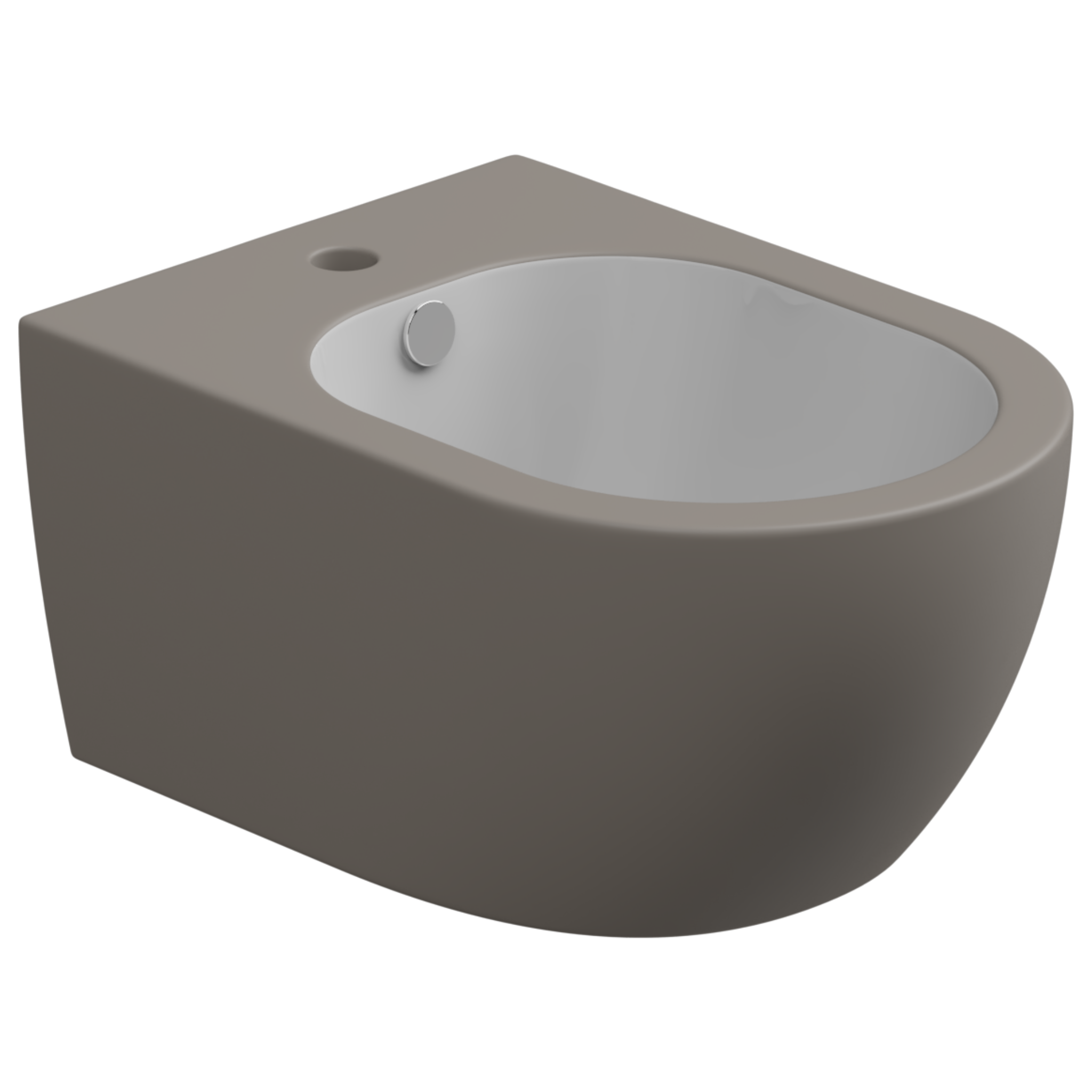 Биде подвесное биколор с донным клапаном и креплением GSG Ceramic Design Like RULKBISOBI000/030FIPI, White/Cashmere Matt