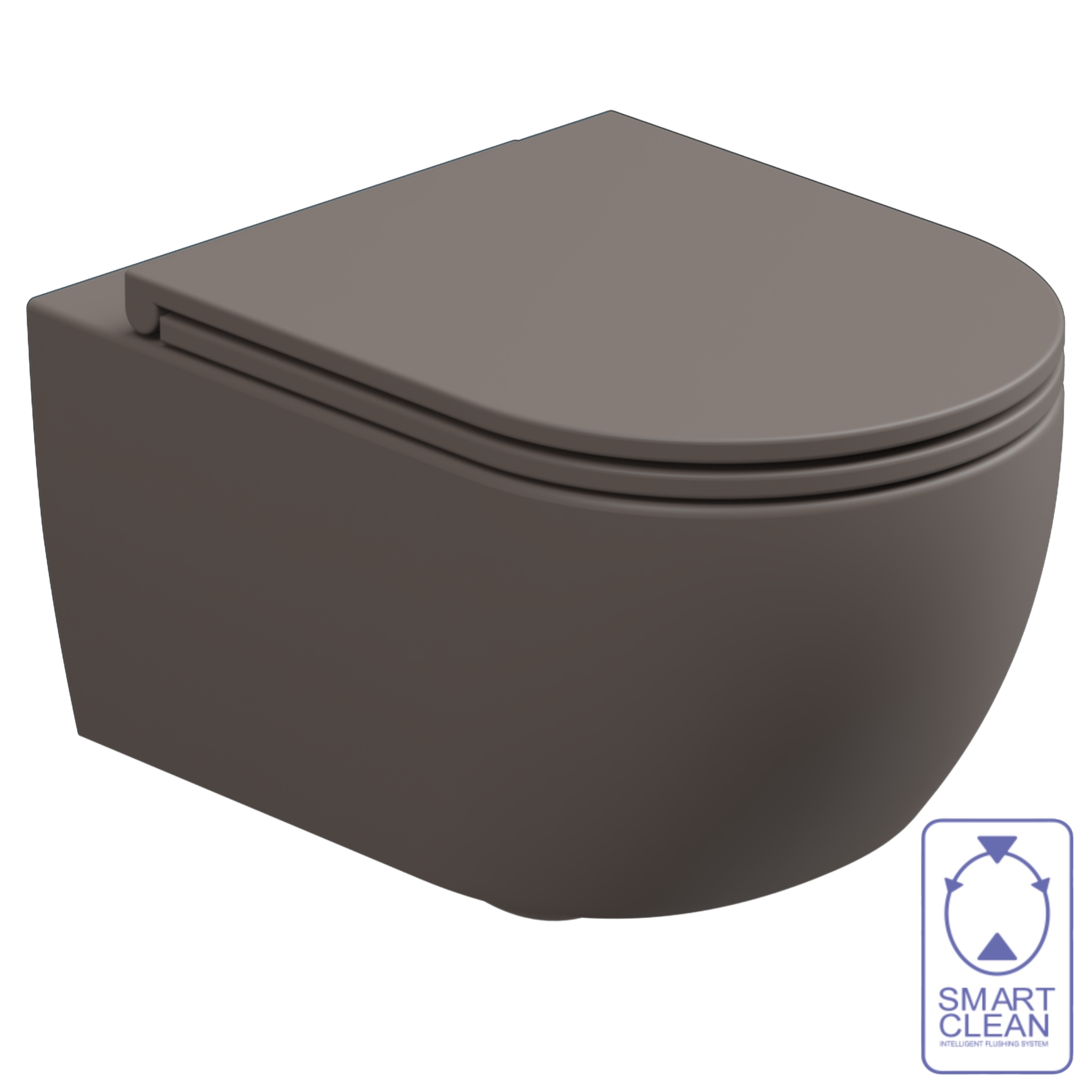 Чаша подвесного унитаза биколор GSG Ceramic Design Like LKWCSOBI000/029, White/Tortora Matt