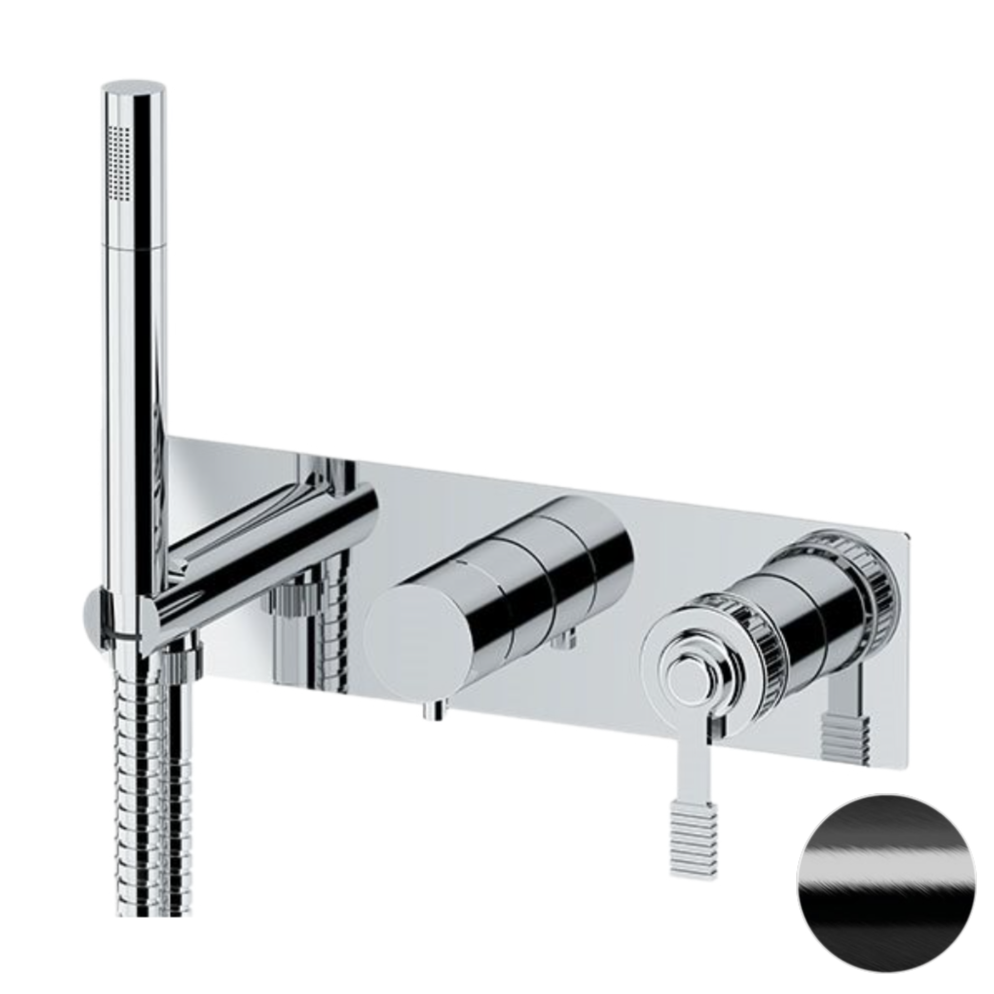 Смеситель для душа Remer Atelier AL97D2WBCFP, черный брашированный хром