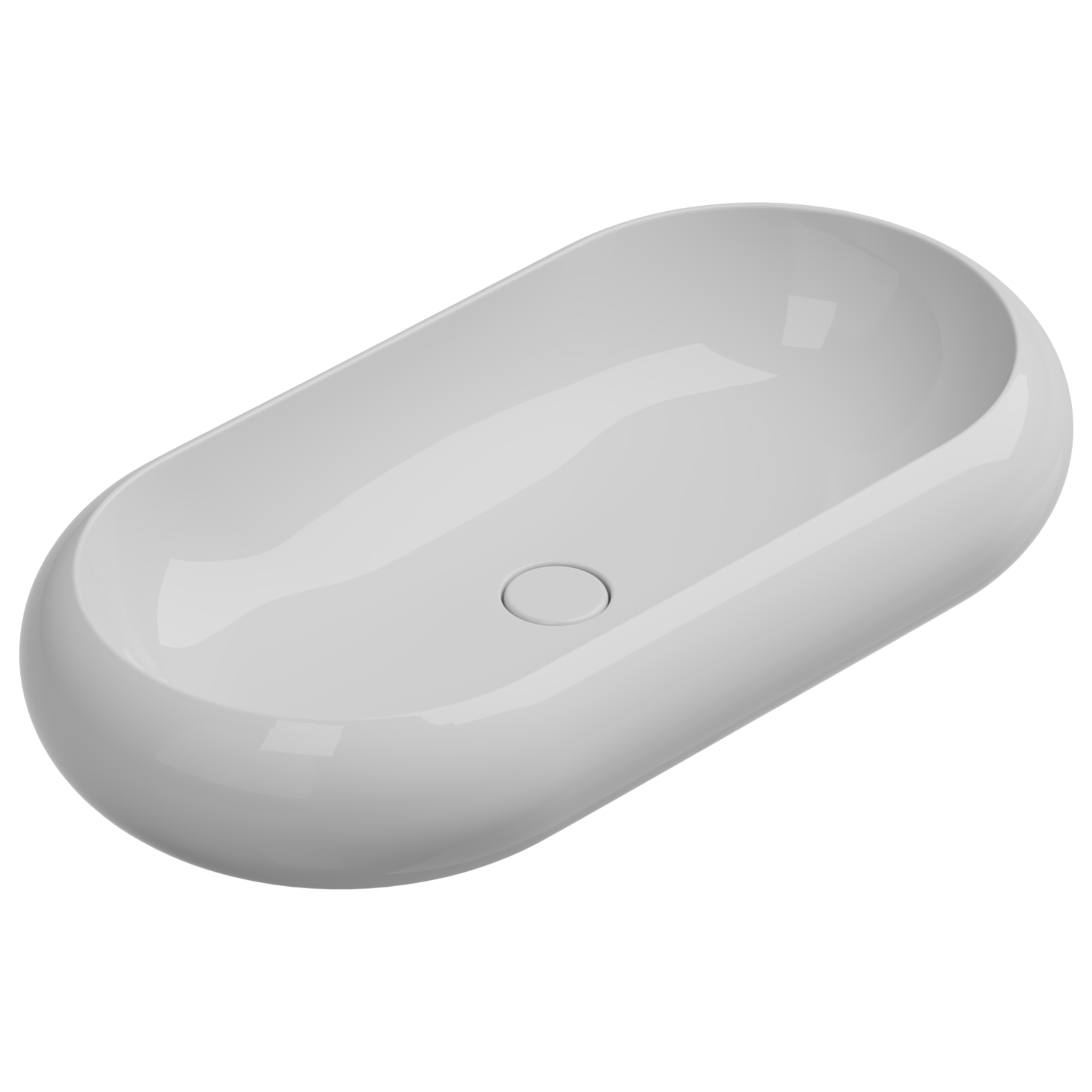 Раковина накладная 80x42 см GSG Ceramic Design Petra PELAV80000, белый глянцевый