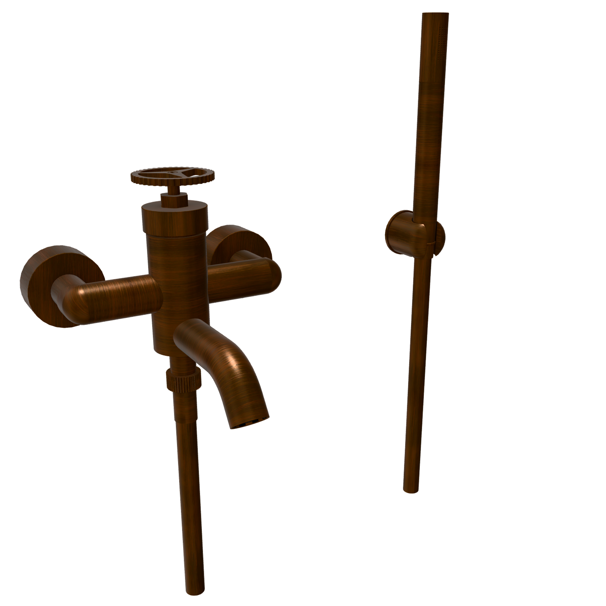 Смеситель для ванны Remer Chrono CH02BR, бронза масляная