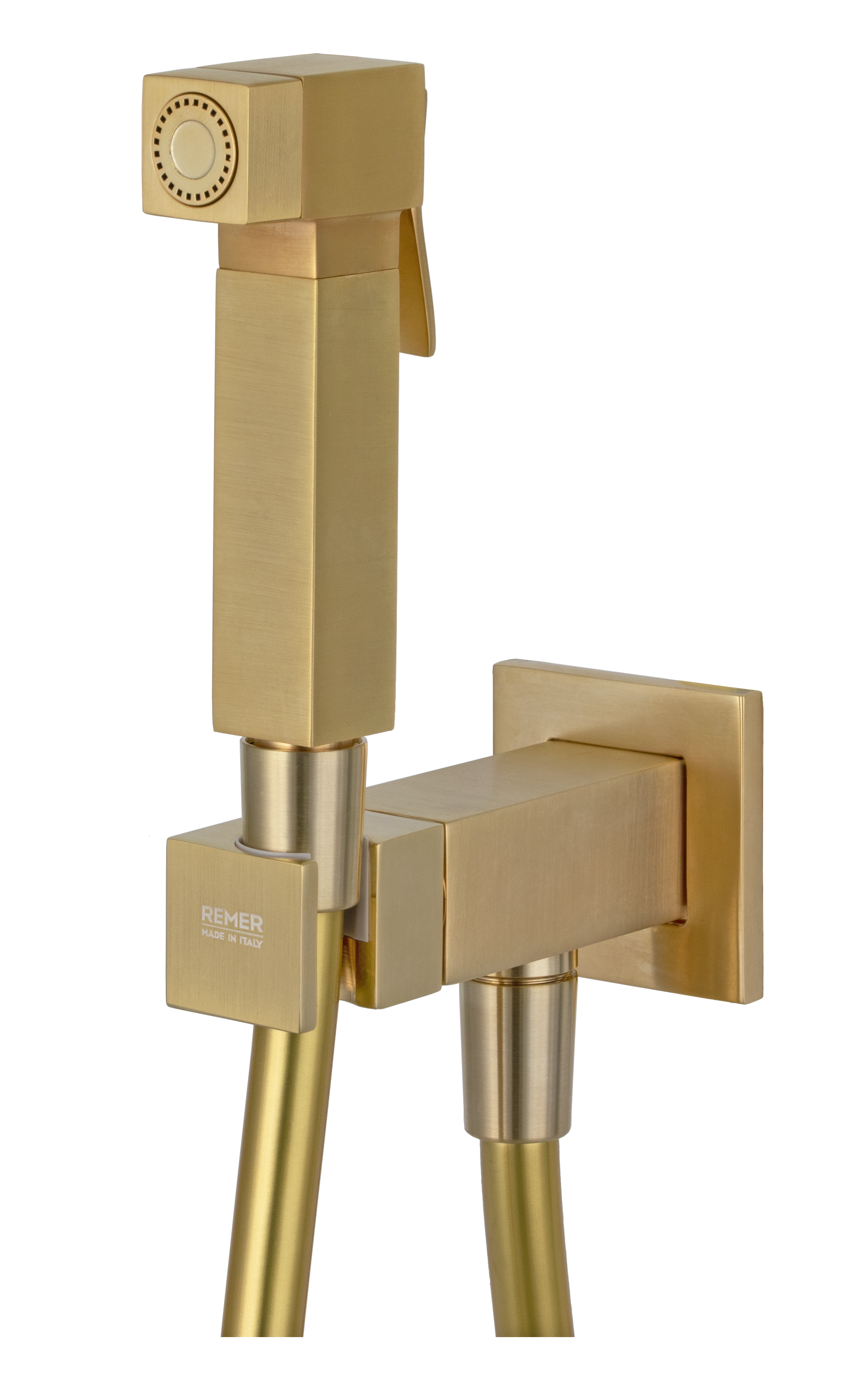 Гигиенический душ со смесителем Remer Absolute Q64BG, золото брашированное