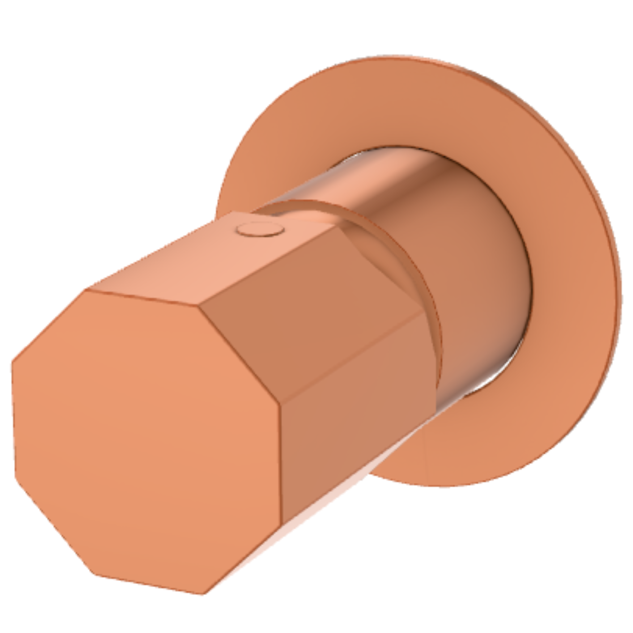 Смеситель для душа Remer Ottagono ON30LRP, медь брашированная