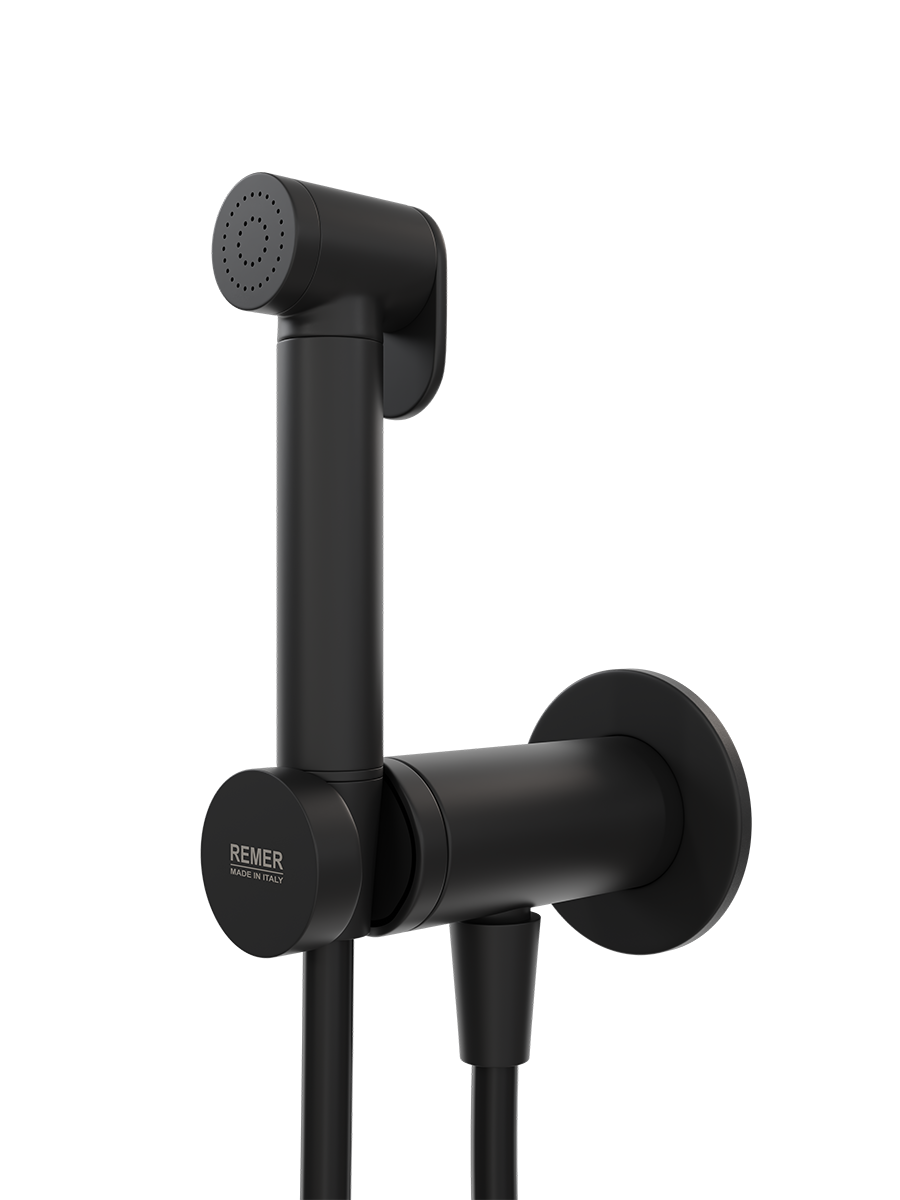 Гигиенический душ со смесителем Remer X Style X61PWNO, черный матовый