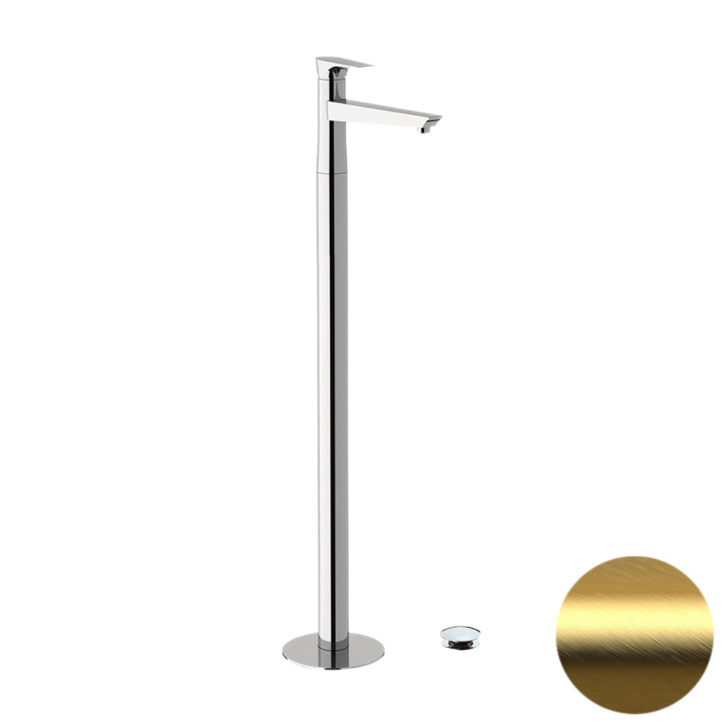 Смеситель для раковины Daniel Diva DV688DP, золото брашированное