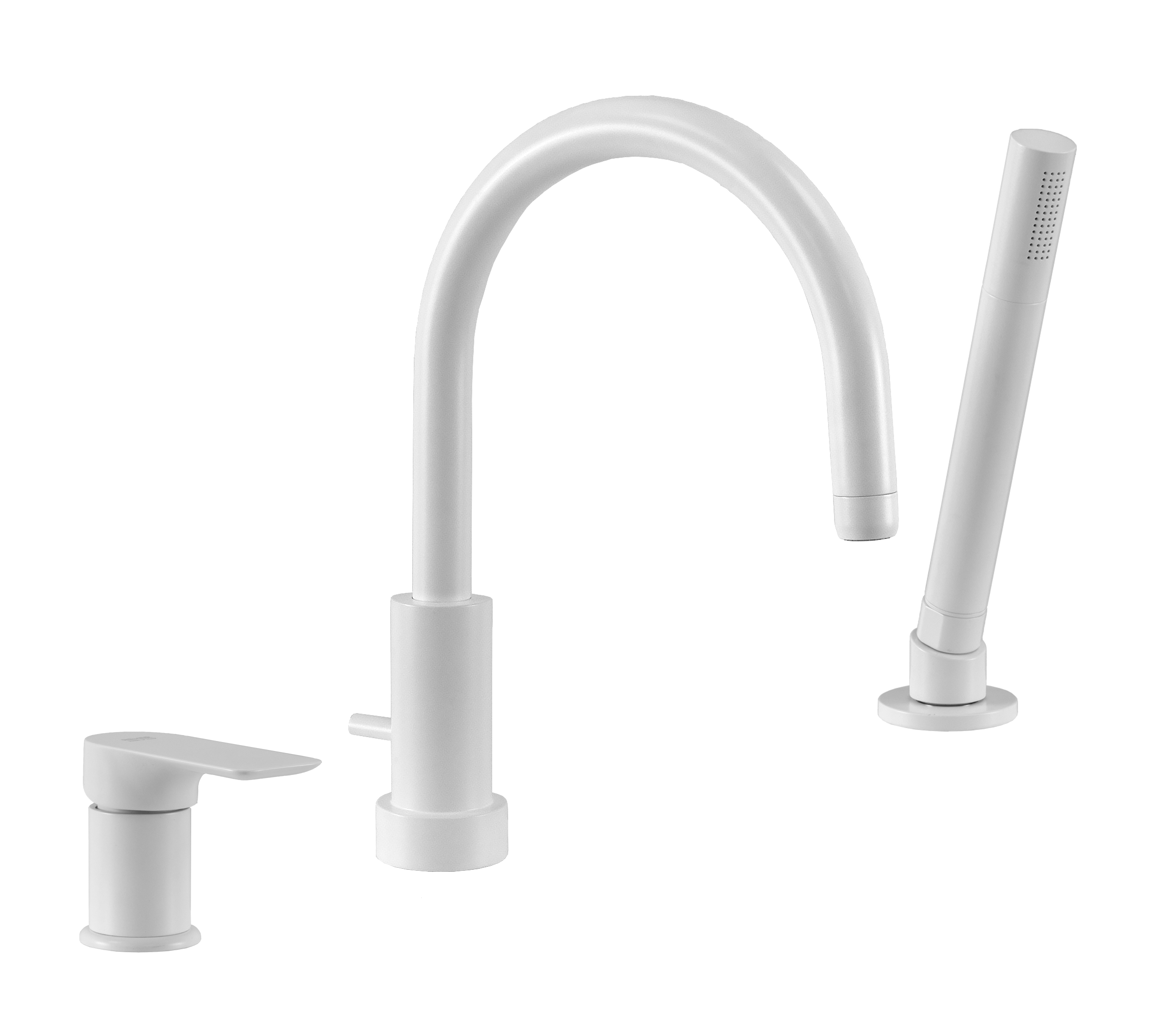 Смеситель для ванны Remer Infinity I07BO, белый матовый