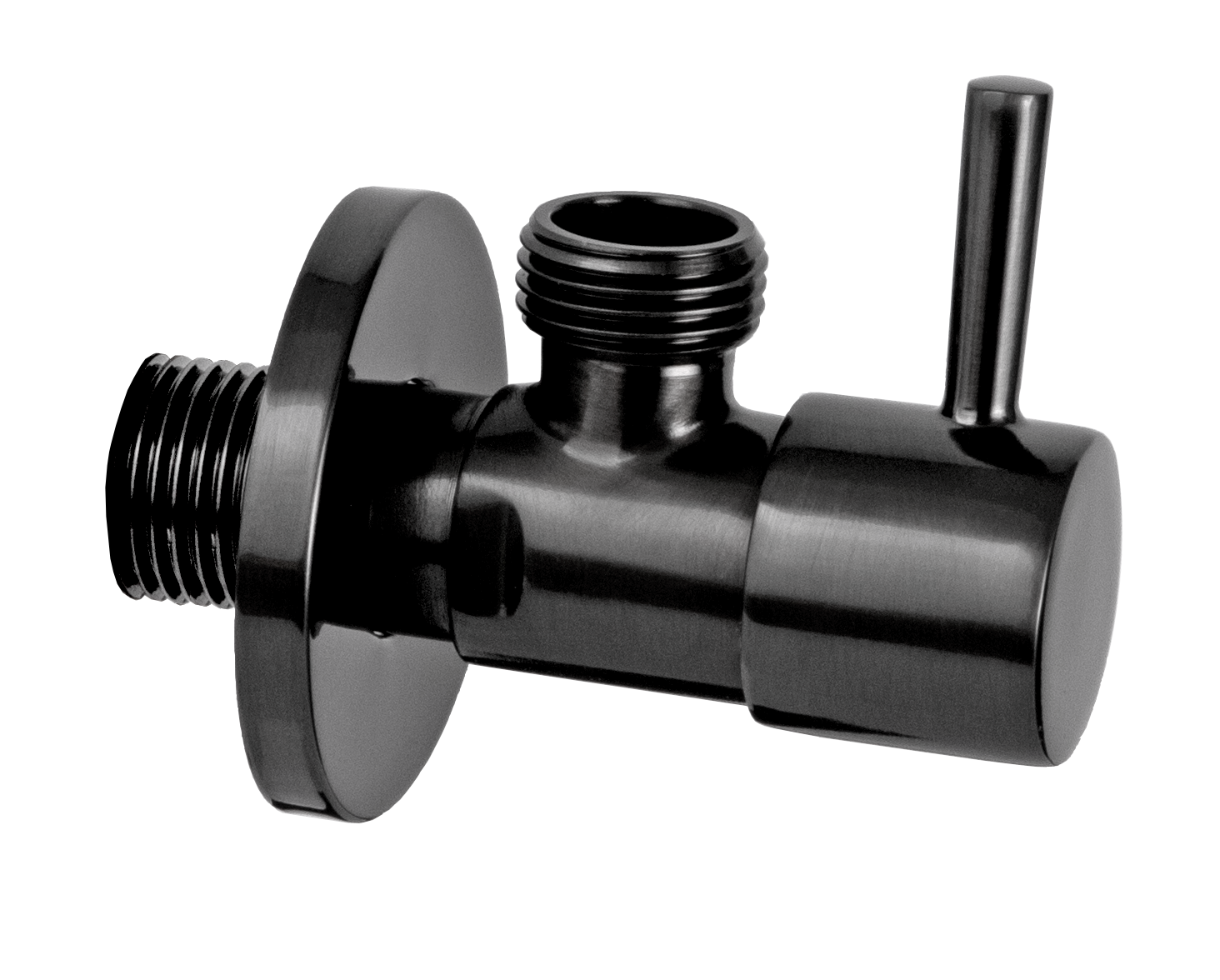 Запорный вентиль 1/2*1/2 Remer 128L1212СFP, черный брашированный хром