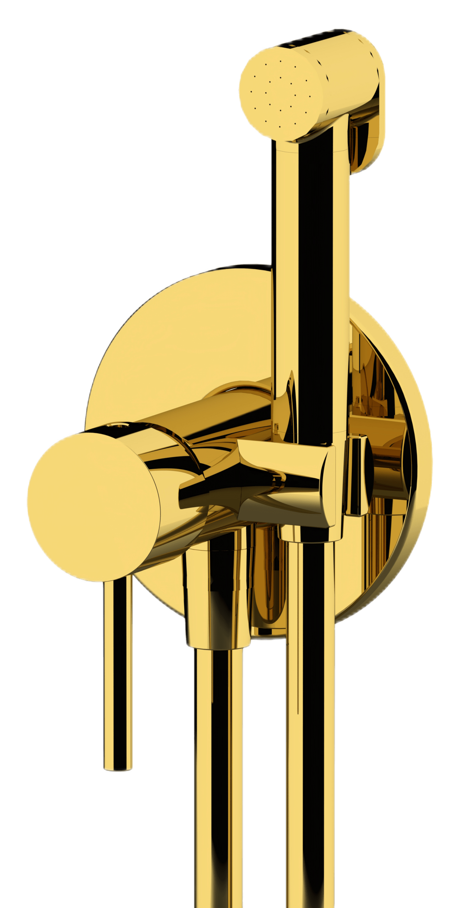 Гигиенический душ со смесителем Remer X Style X65WDO, золото глянцевое