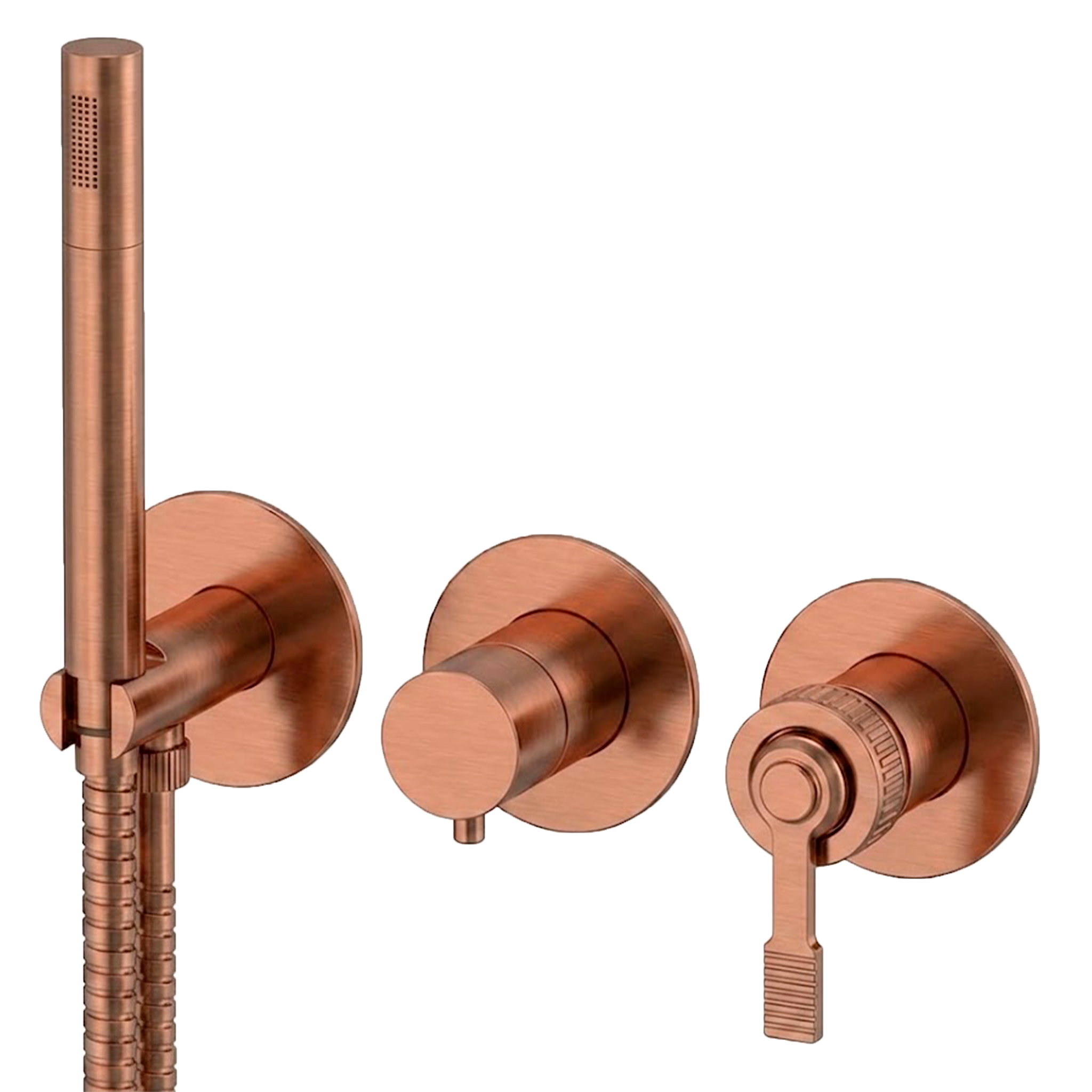 Смеситель для душа Remer Atelier AL97D2PWBRP, медь брашированная