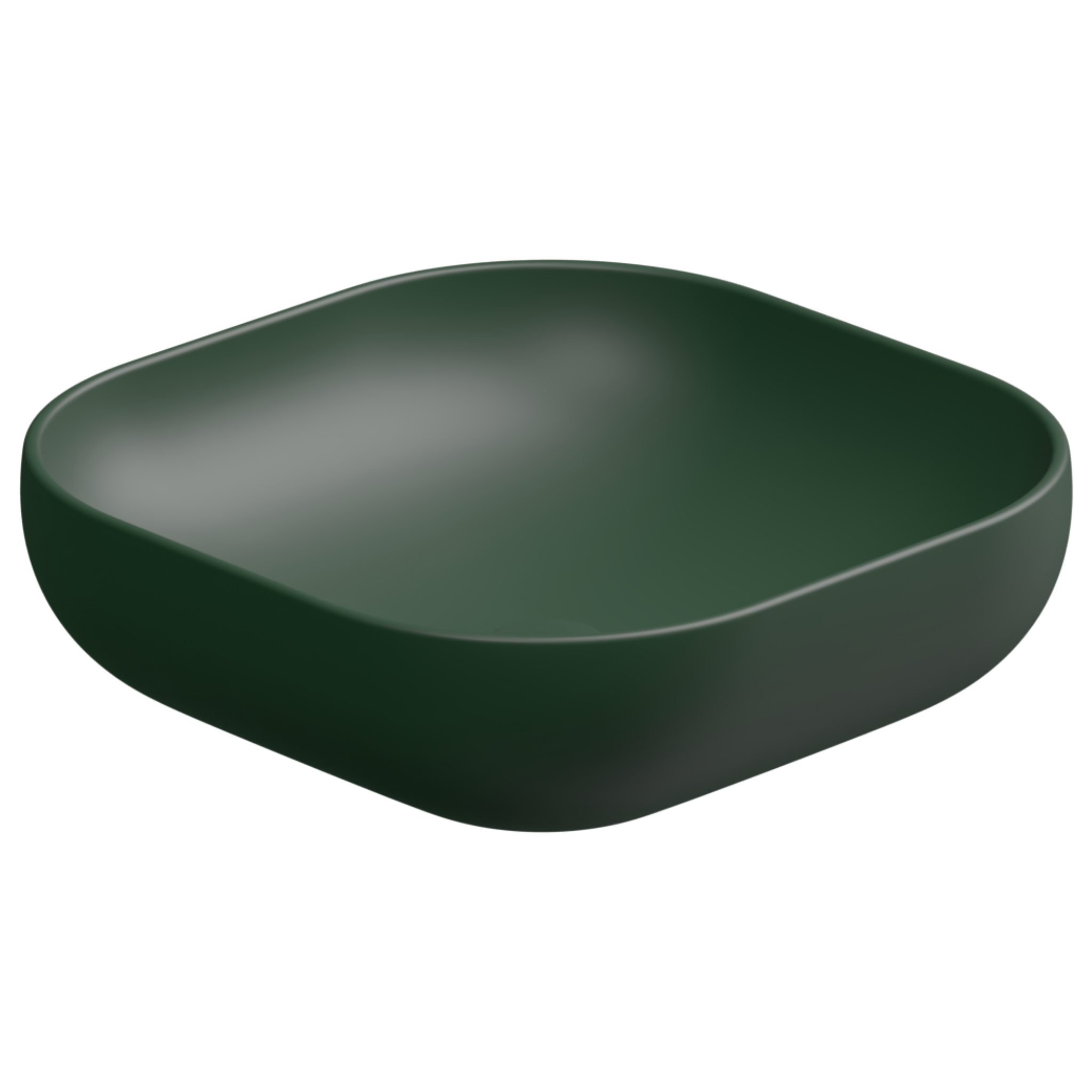 Раковина накладная 45 см GSG Ceramic Design Easy EALAVQU45036, Smeraldo Matt