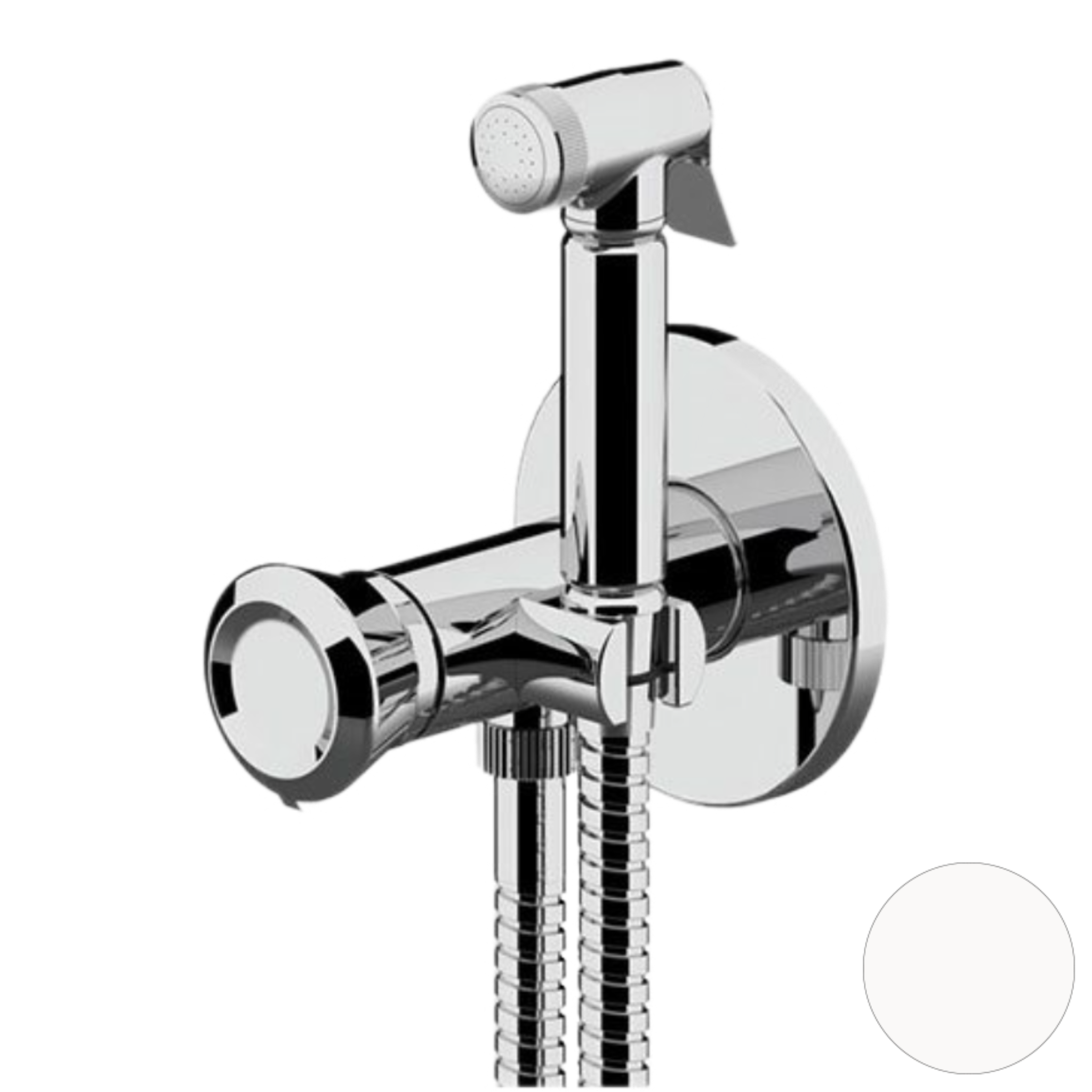 Гигиенический душ со смесителем Remer Element ET65BO, белый матовый