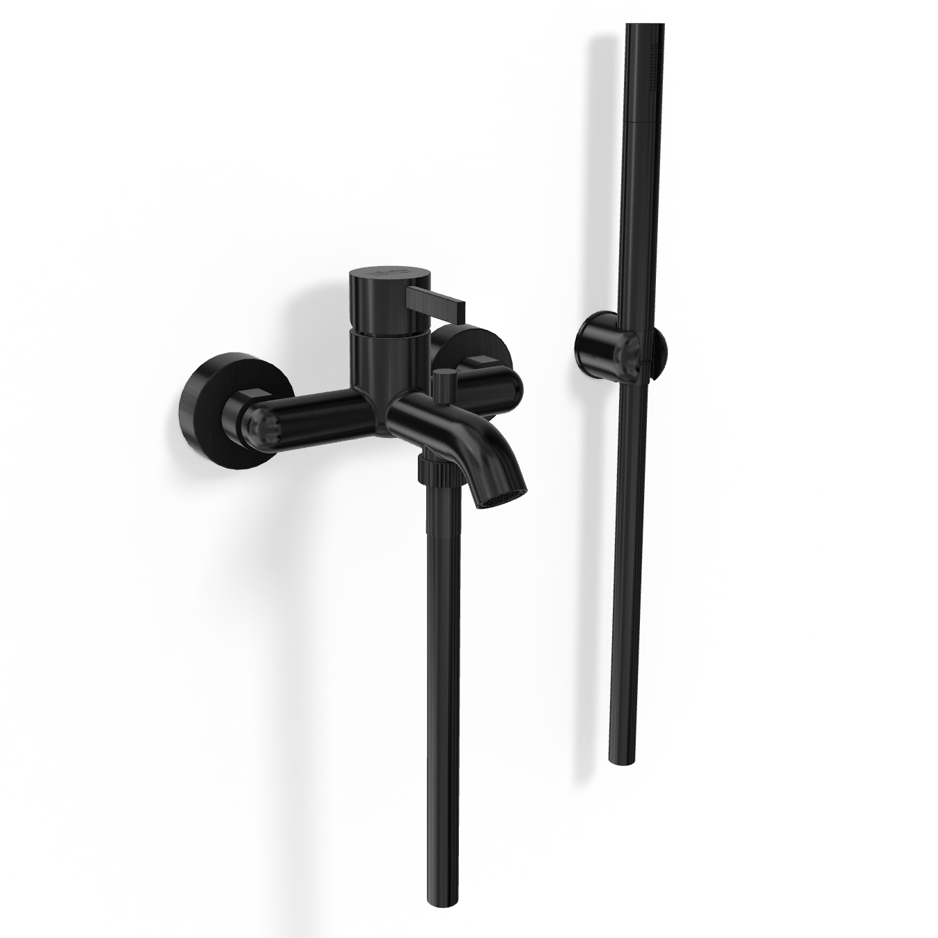 Смеситель для ванны Remer Metrica MC02GM, оружейная сталь PVD